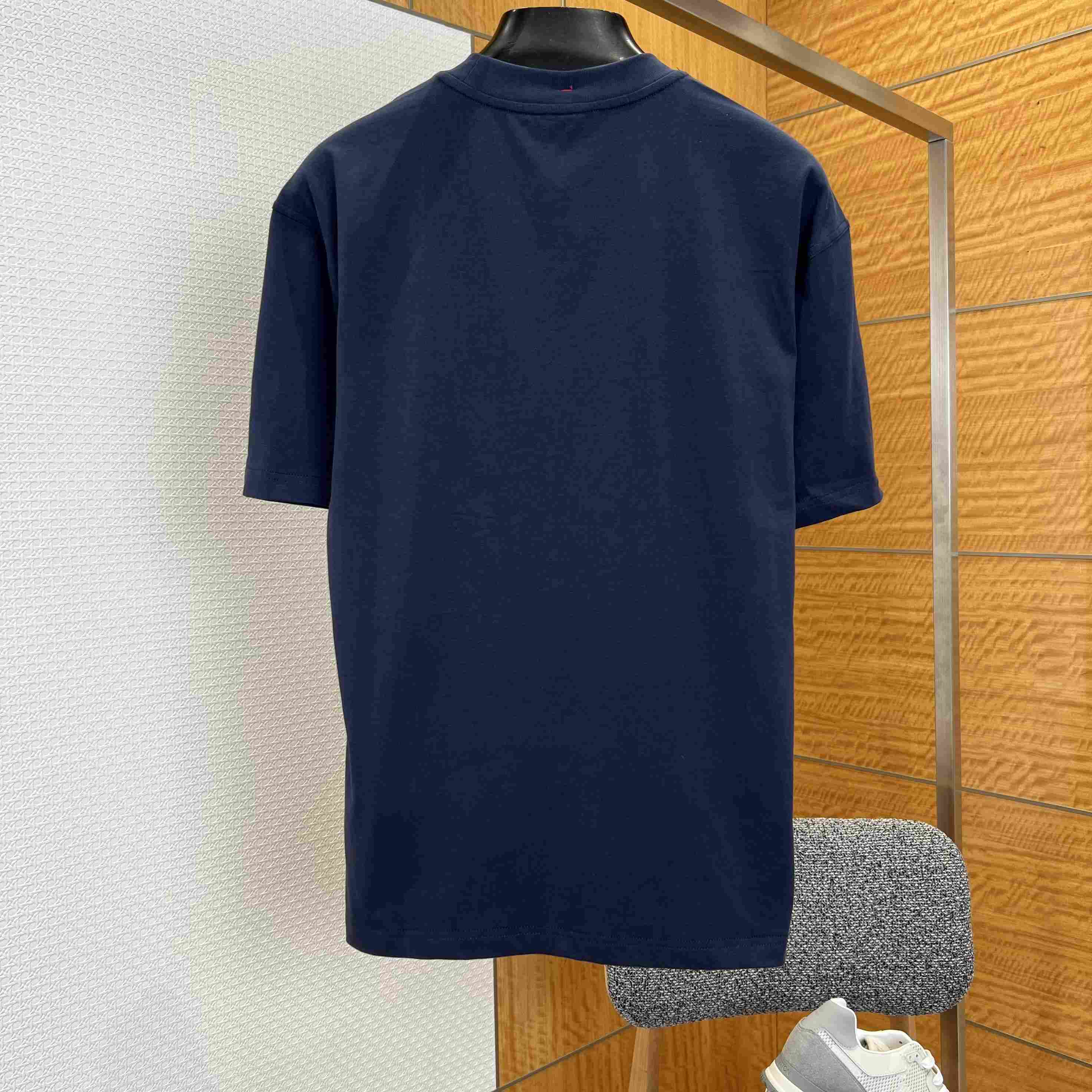 Moncler Cotton Blend T-Shirt with Denim Pocket - DopestKickz