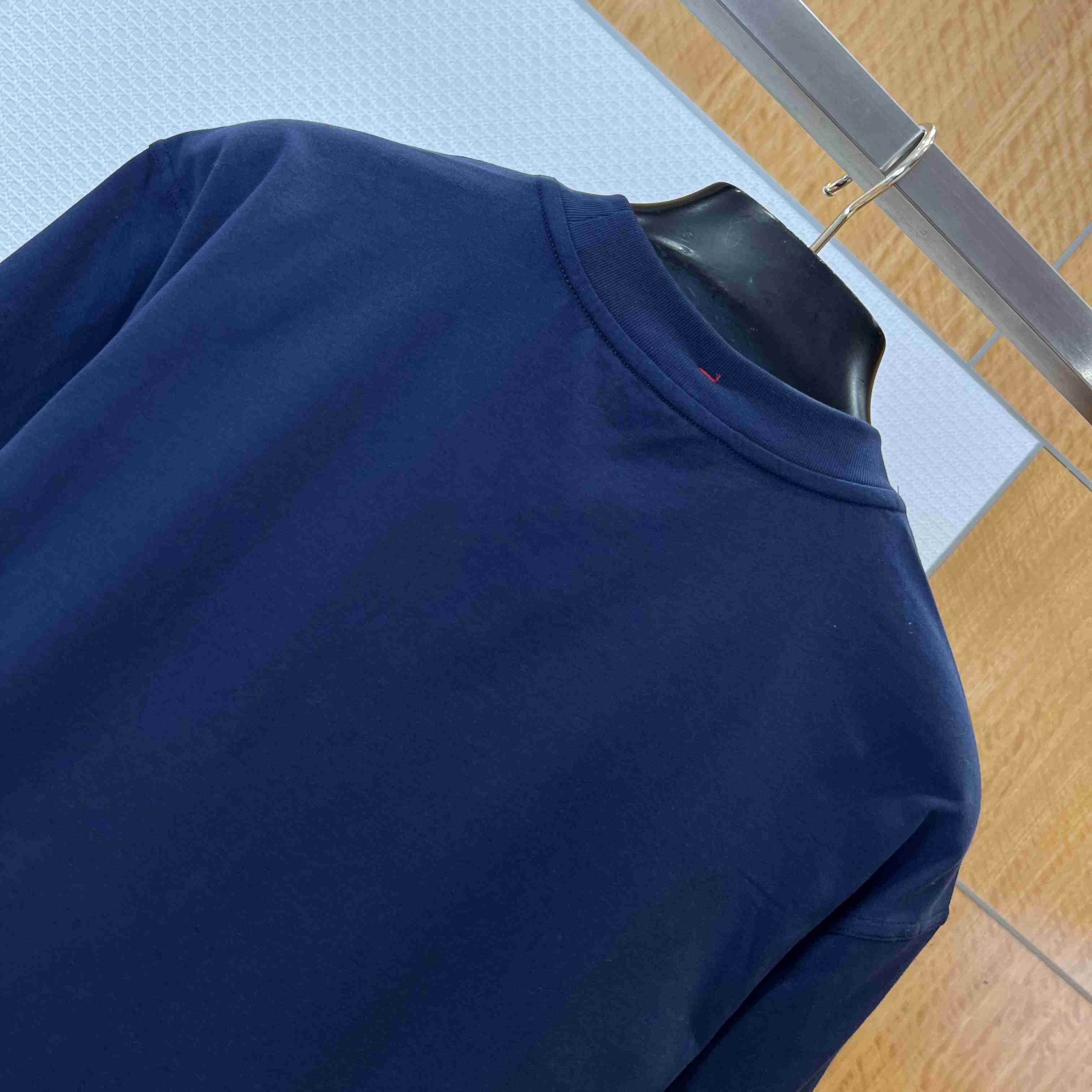 Moncler Cotton Blend T-Shirt with Denim Pocket - DopestKickz