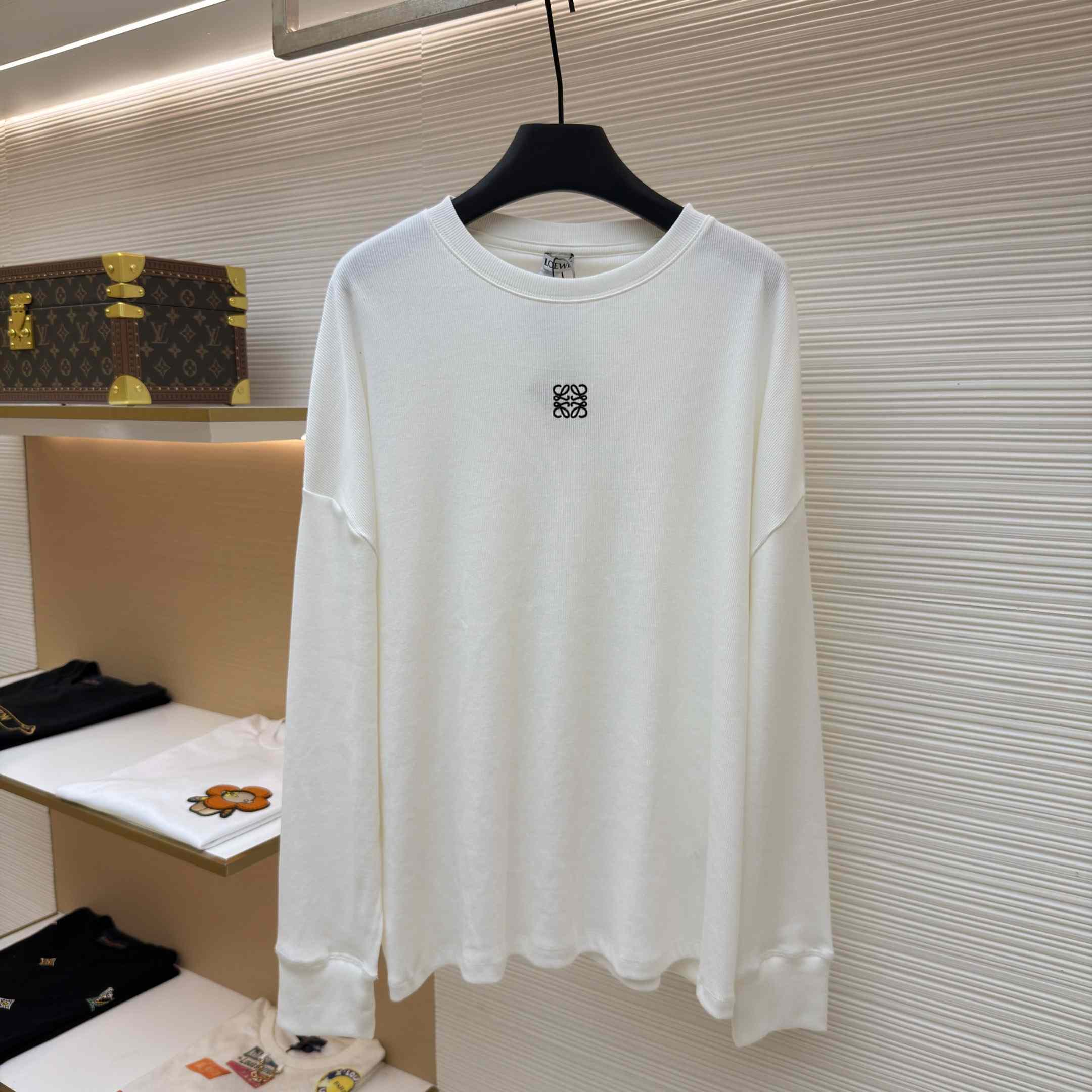 Loewe Oversized Fit Long Sleeve T-shirt In Cotton - DopestKickz