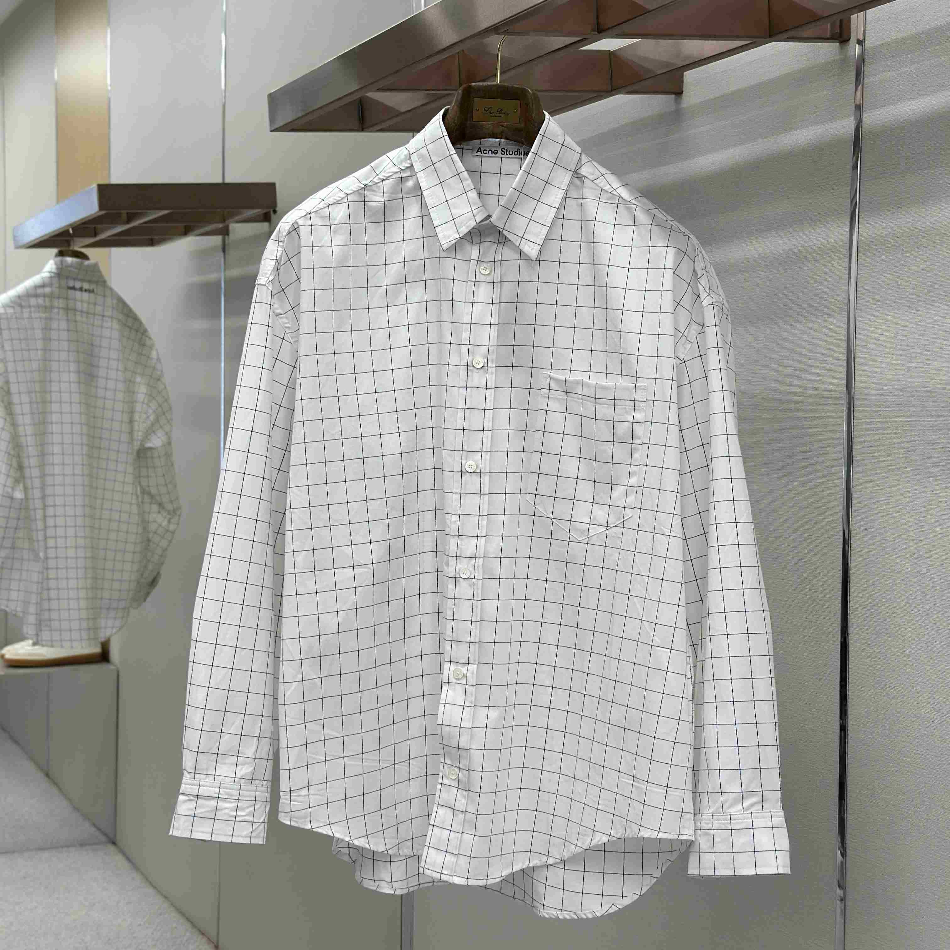 Acne Studios Check Button-Up Shirt - DopestKickz