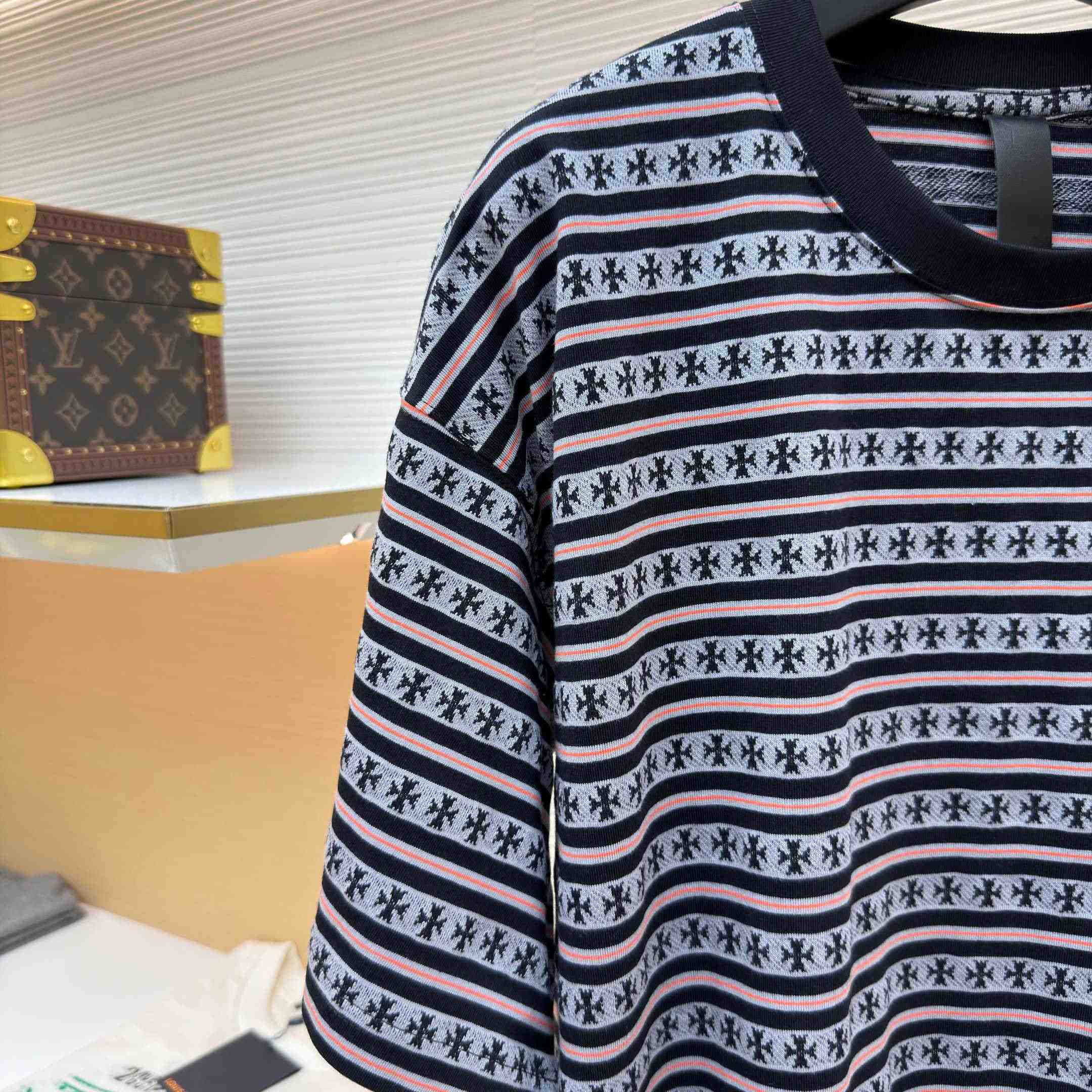 Chrome Hearts Stripe Logo Tee  - DopestKickz