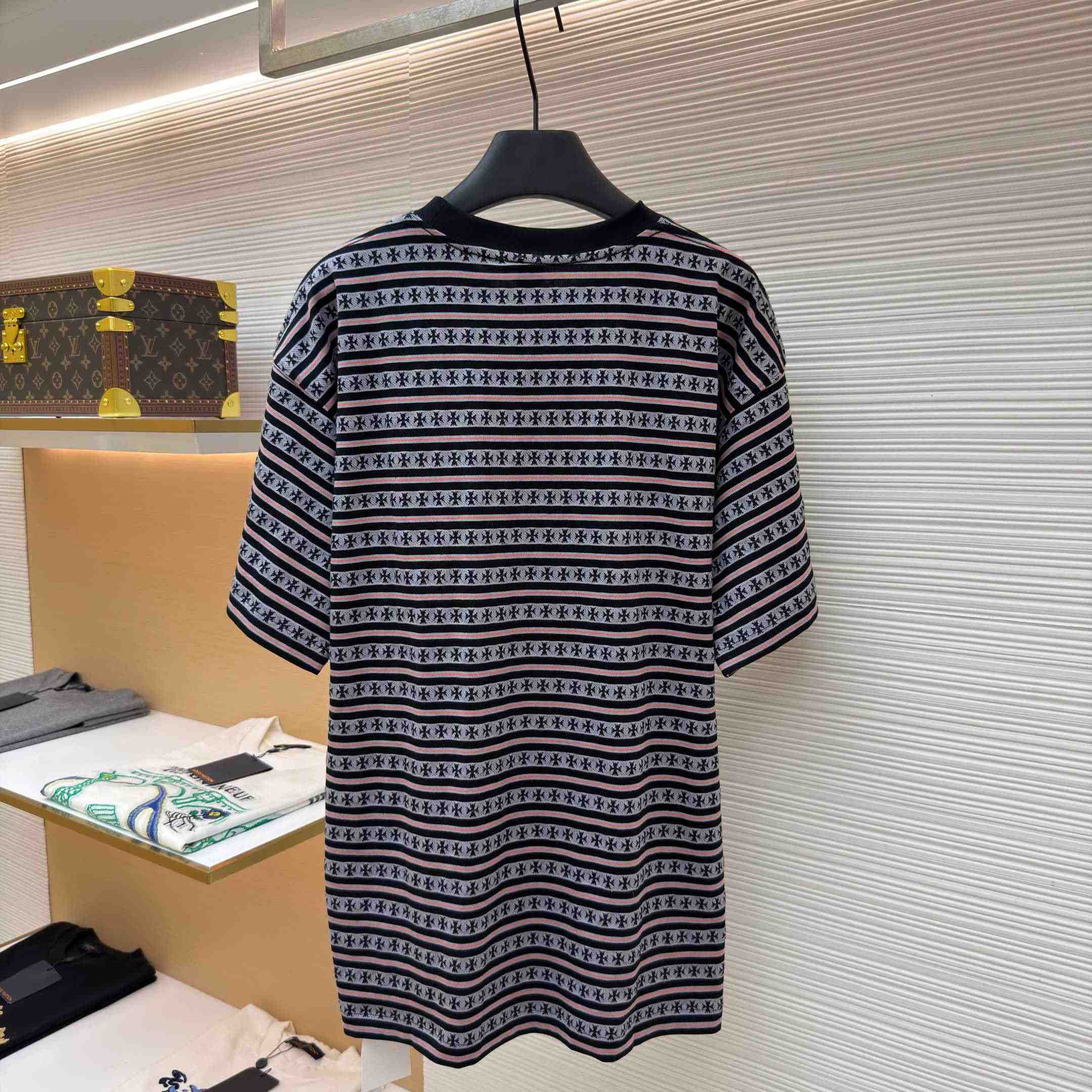 Chrome Hearts Stripe Logo Tee  - DopestKickz