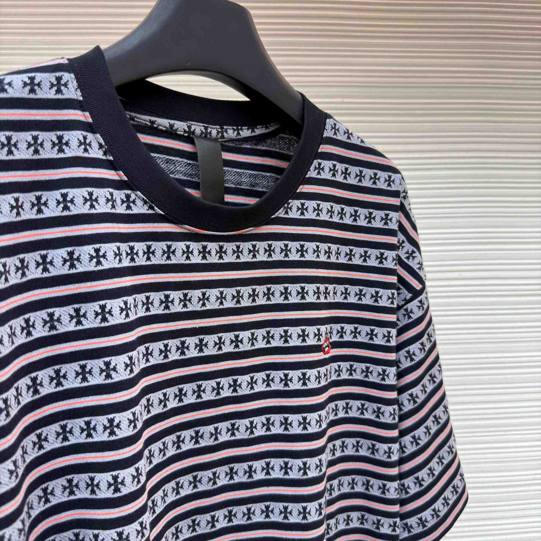 Chrome Hearts Stripe Logo Tee  - DopestKickz