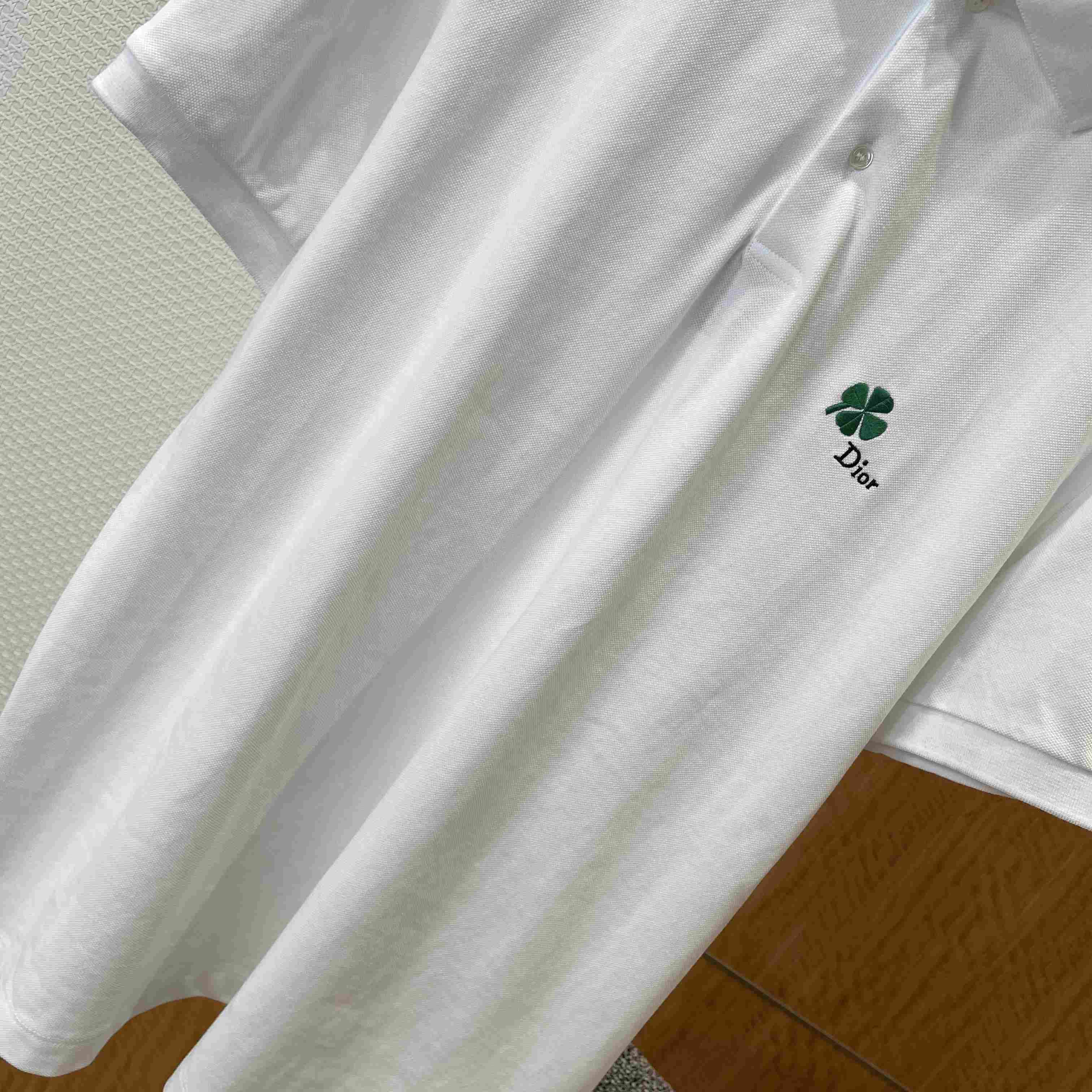 Dior Polo Shirt With Dior Clover Embroidery - DopestKickz