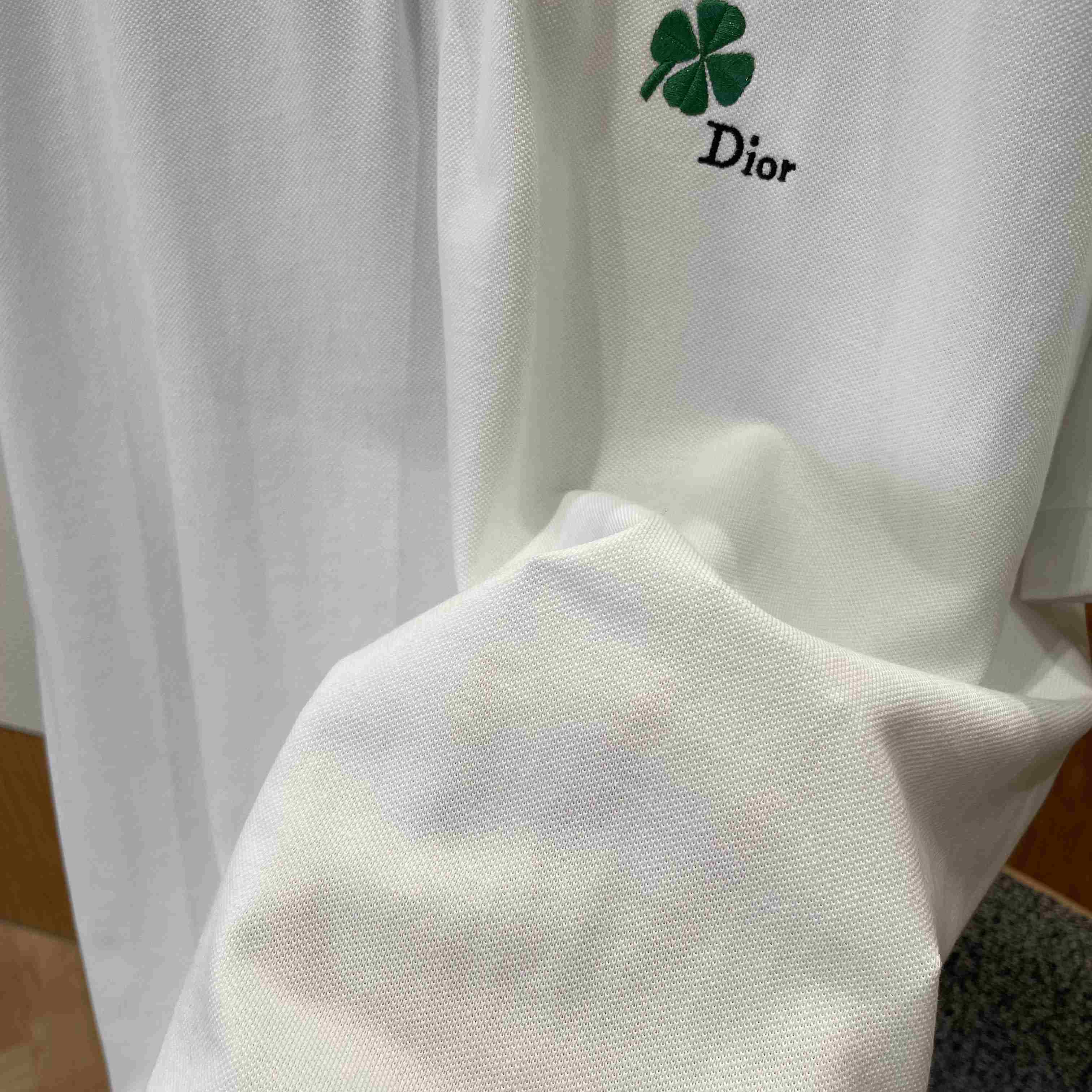 Dior Polo Shirt With Dior Clover Embroidery - DopestKickz