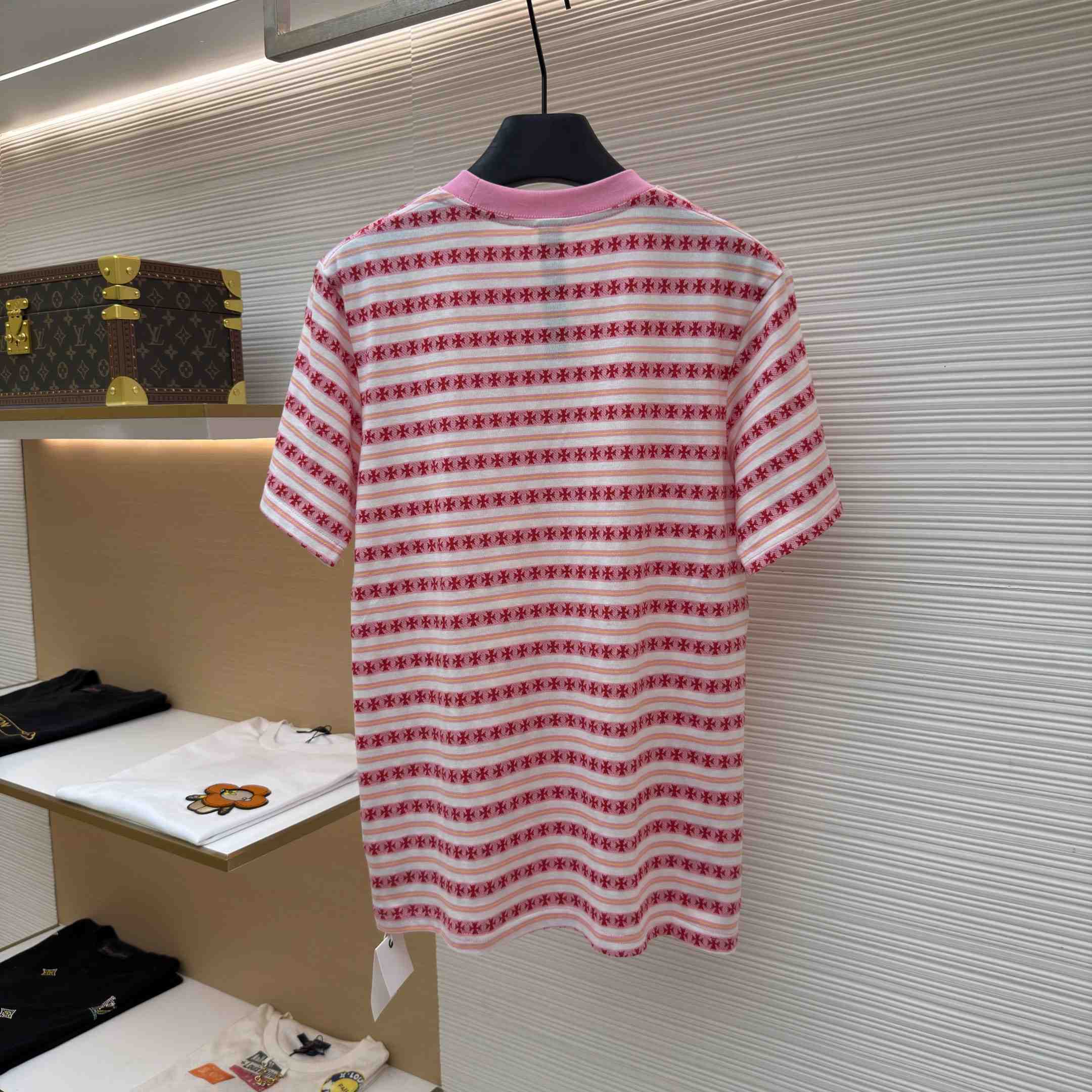 Chrome Hearts Stripe Logo Tee  - DopestKickz