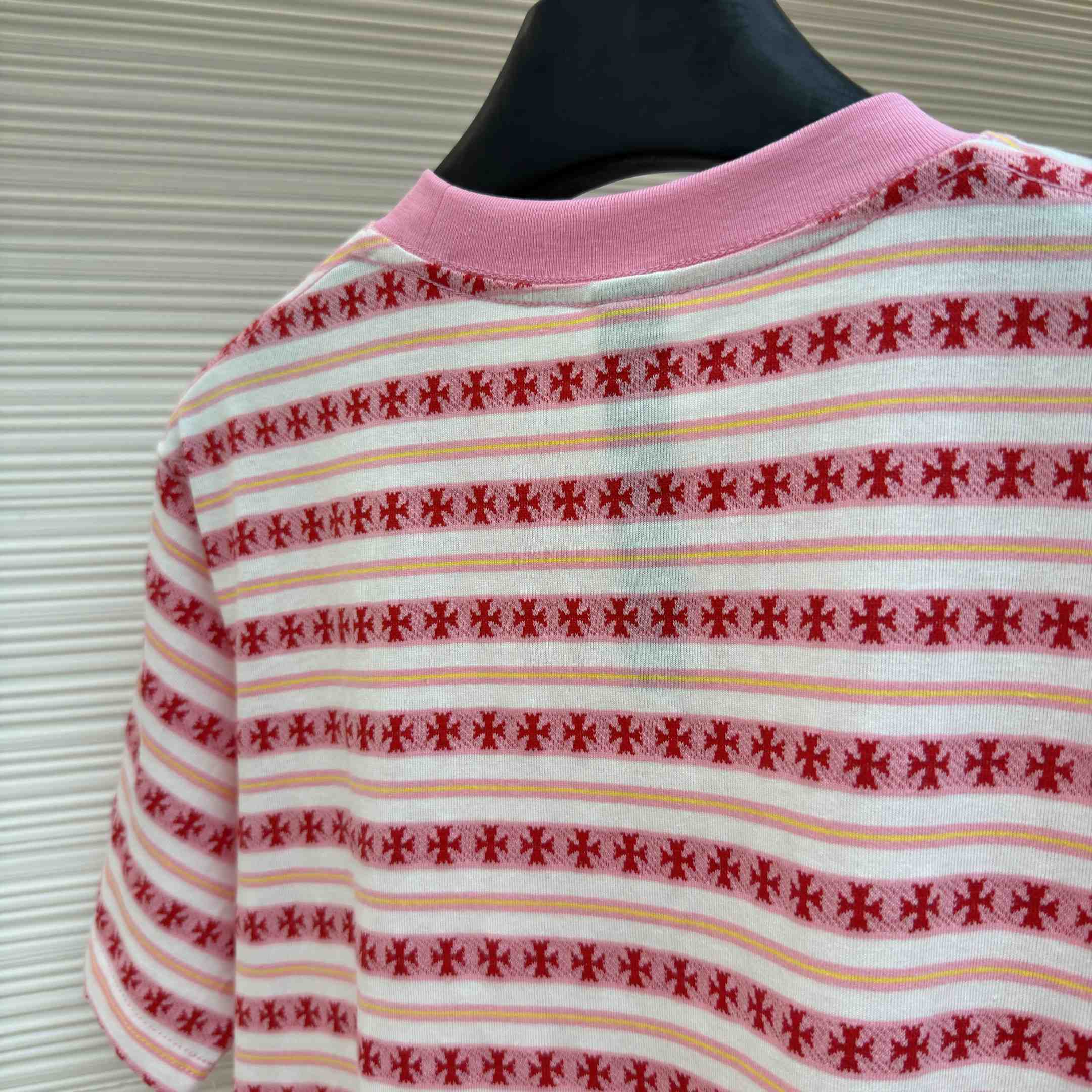 Chrome Hearts Stripe Logo Tee  - DopestKickz