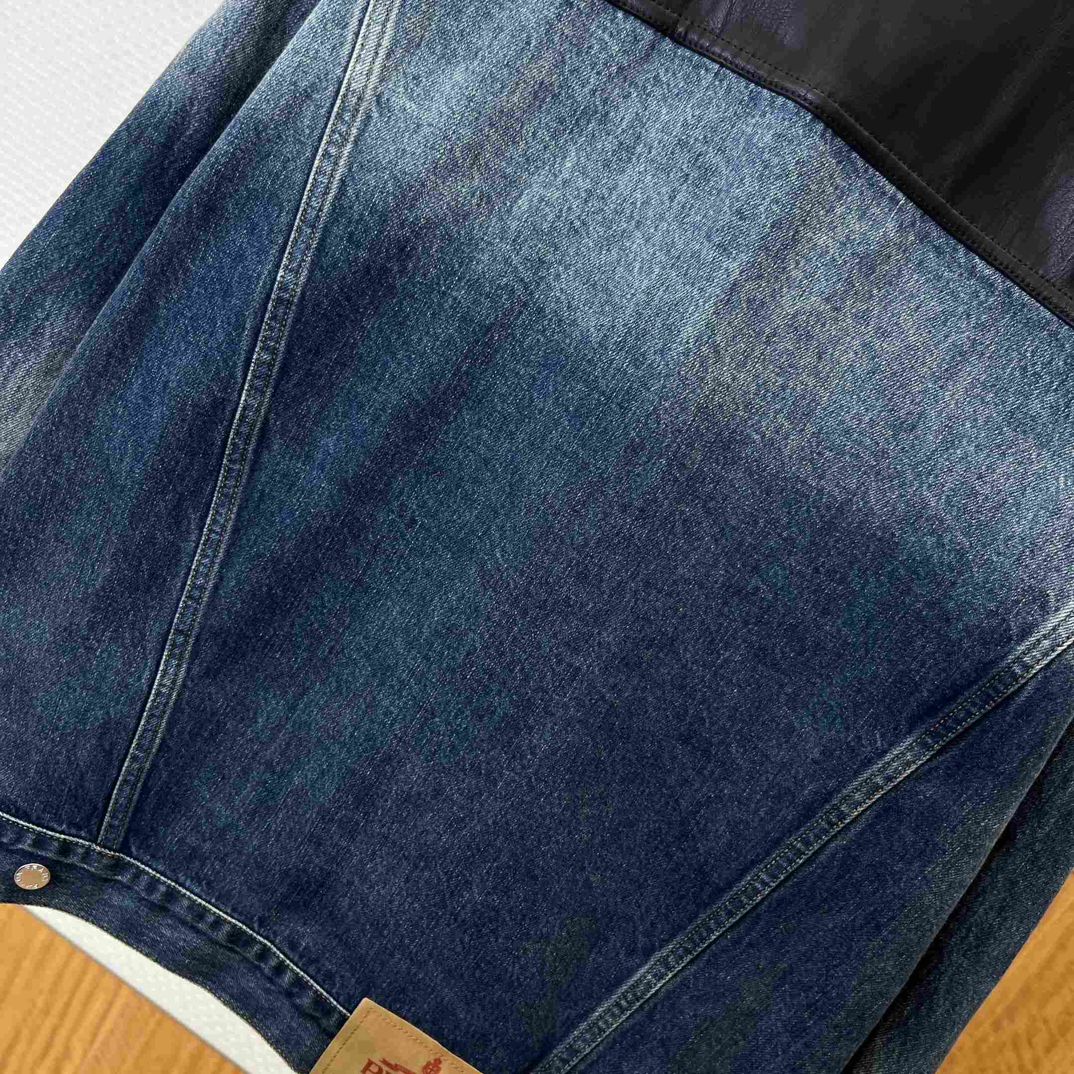 Prada Denim And Leather Jacket - DopestKickz