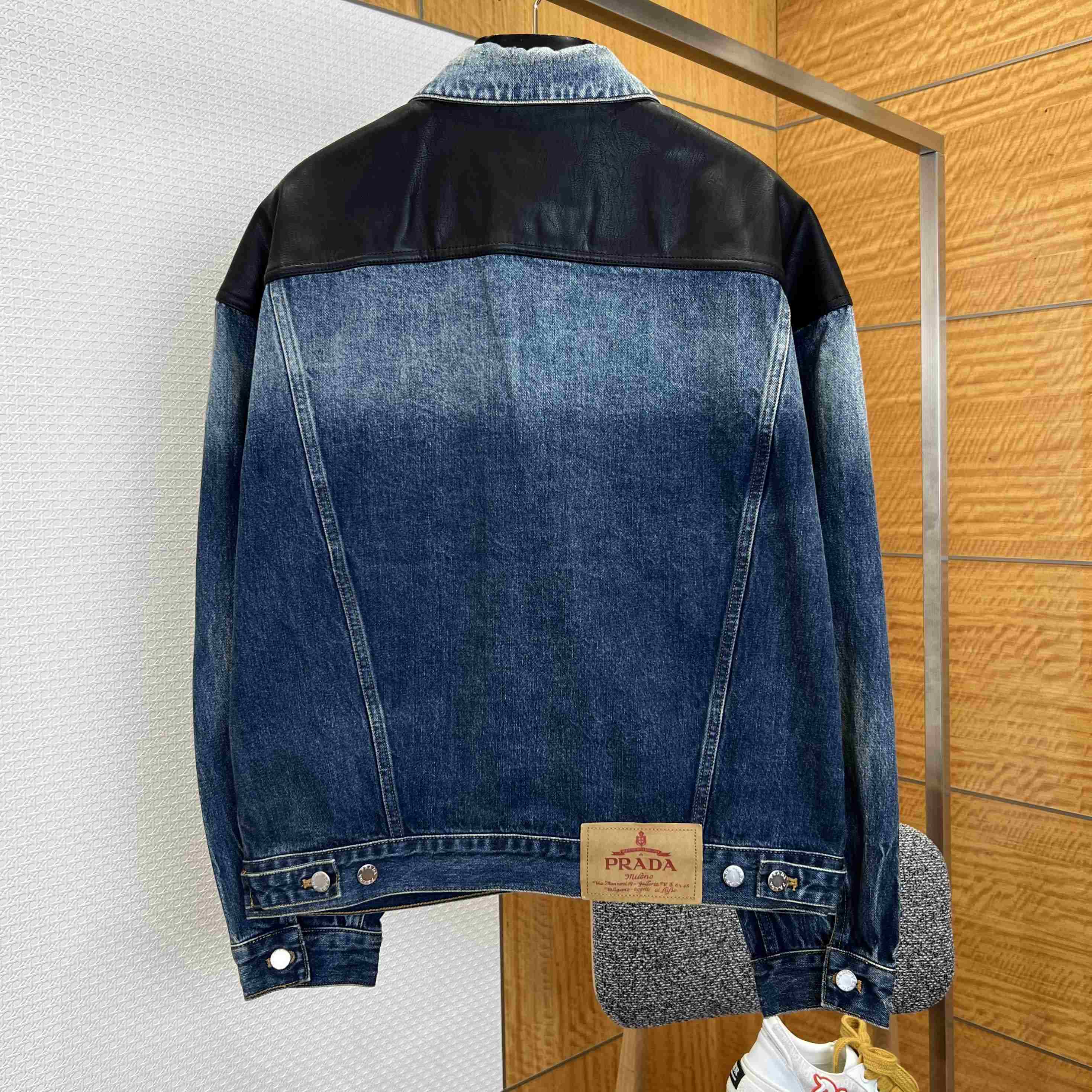 Prada Denim And Leather Jacket - DopestKickz