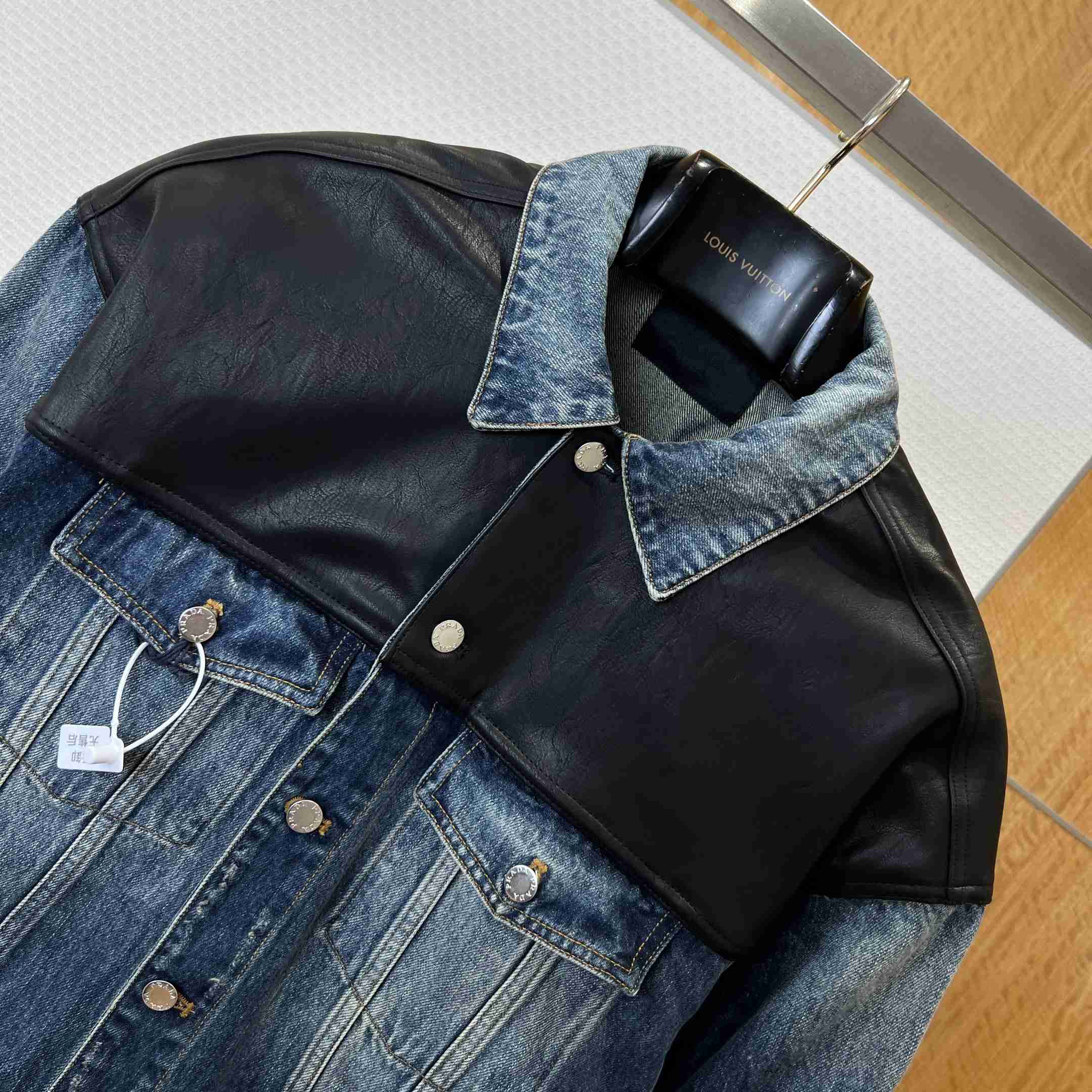 Prada Denim And Leather Jacket - DopestKickz