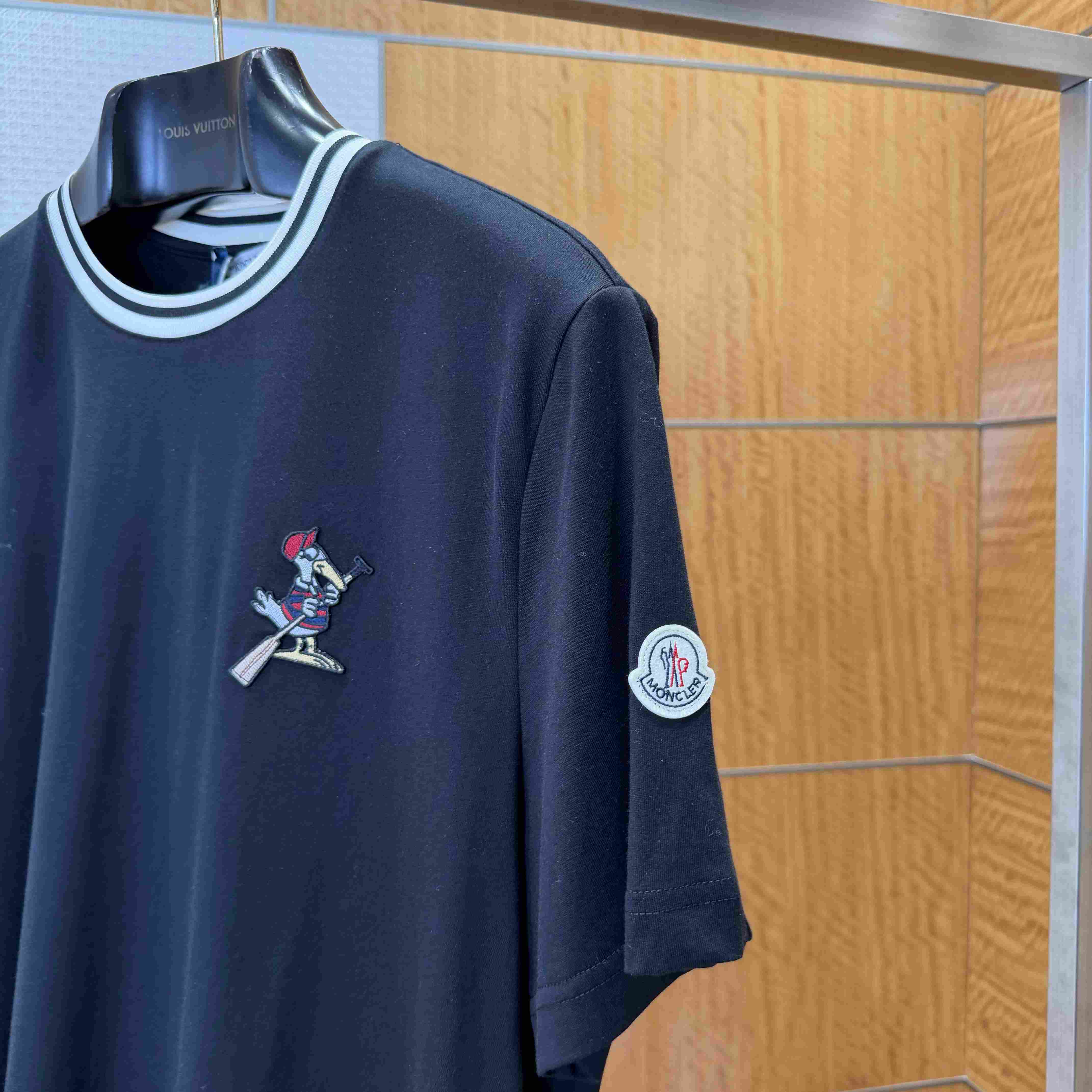 Moncler MonDuck Logo Patch Cotton T-Shirt - DopestKickz