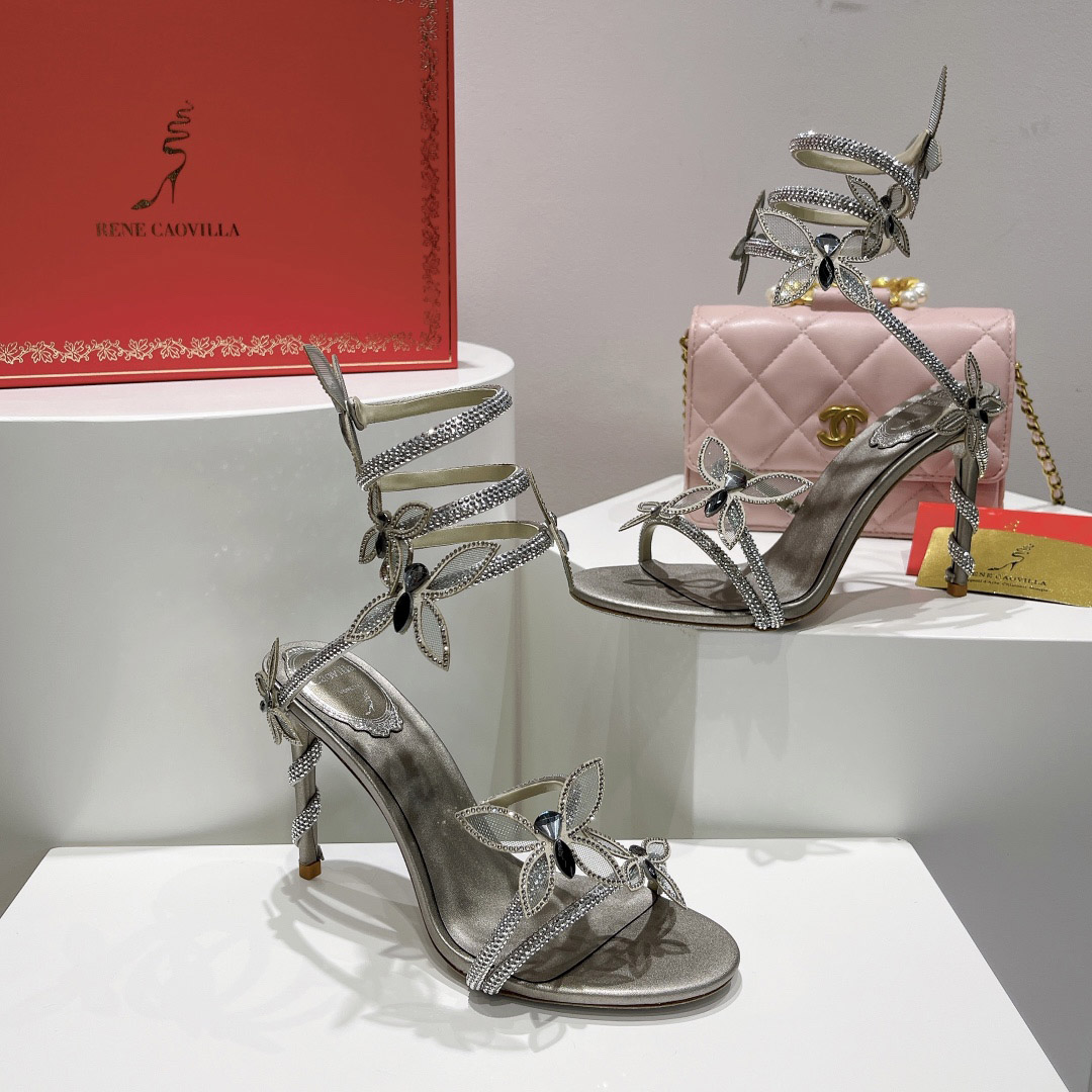 Rene Caovilla Embellished Margot Sandals - DopestKickz