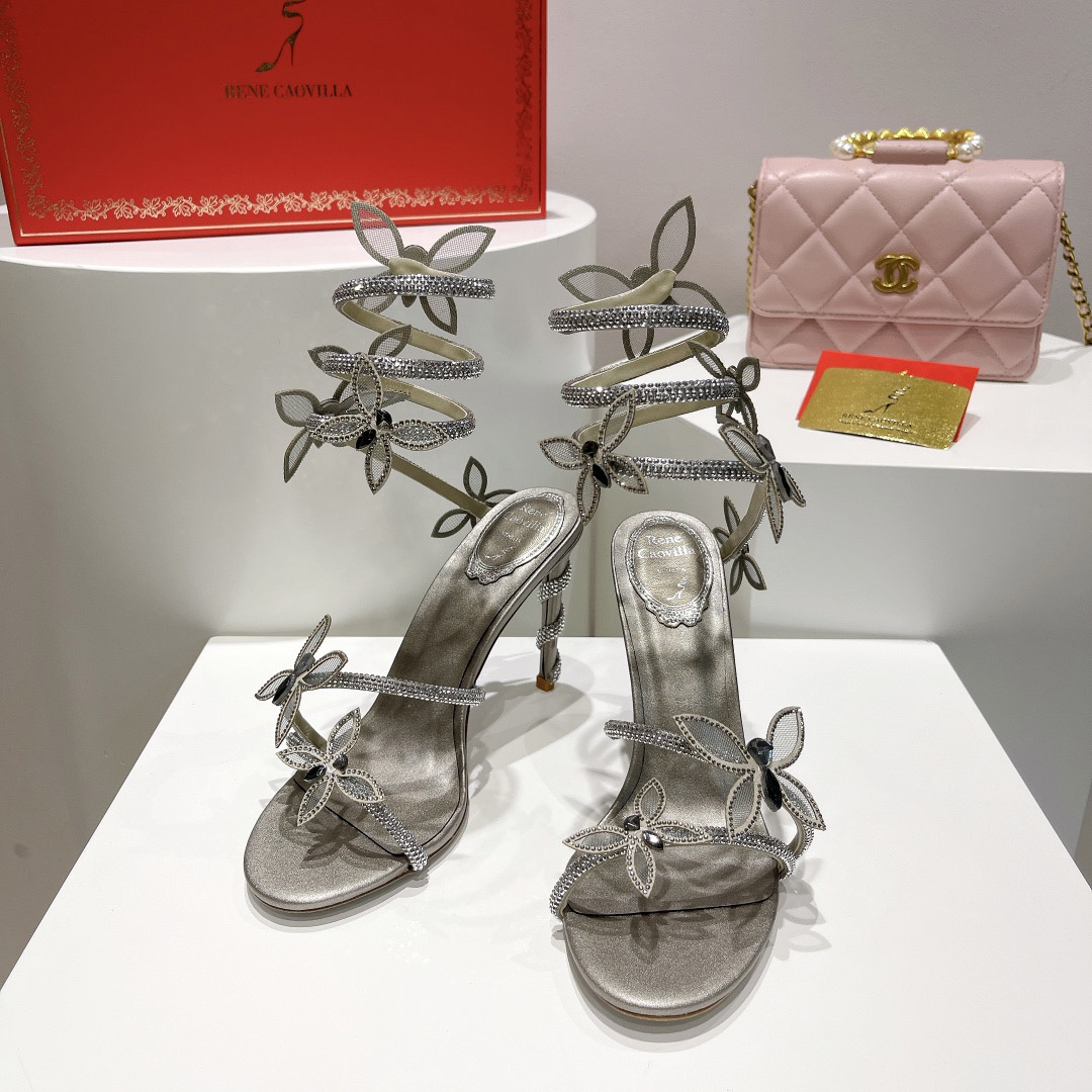 Rene Caovilla Embellished Margot Sandals - DopestKickz