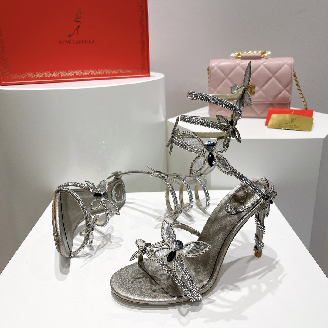 Rene Caovilla Embellished Margot Sandals - DopestKickz