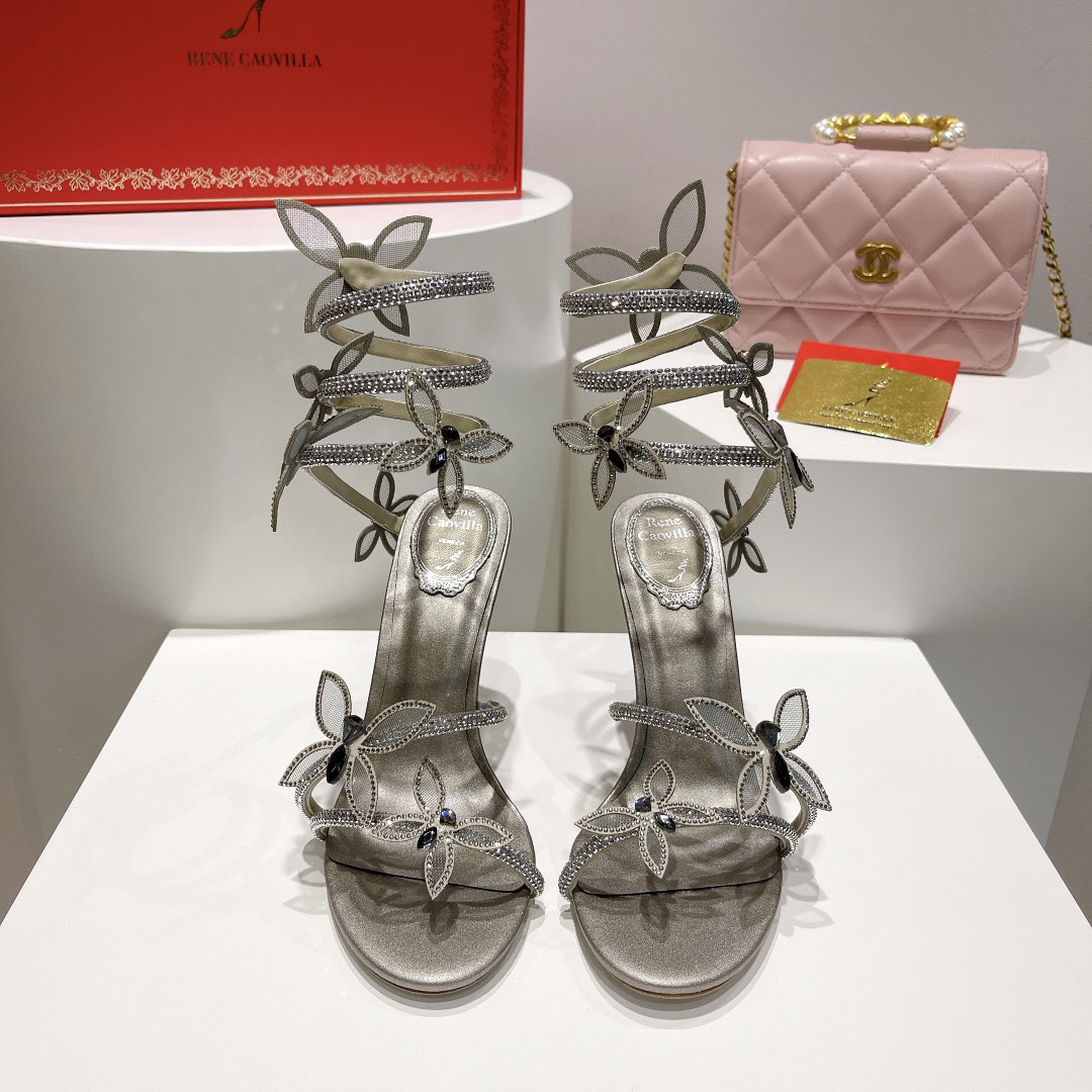 Rene Caovilla Embellished Margot Sandals - DopestKickz