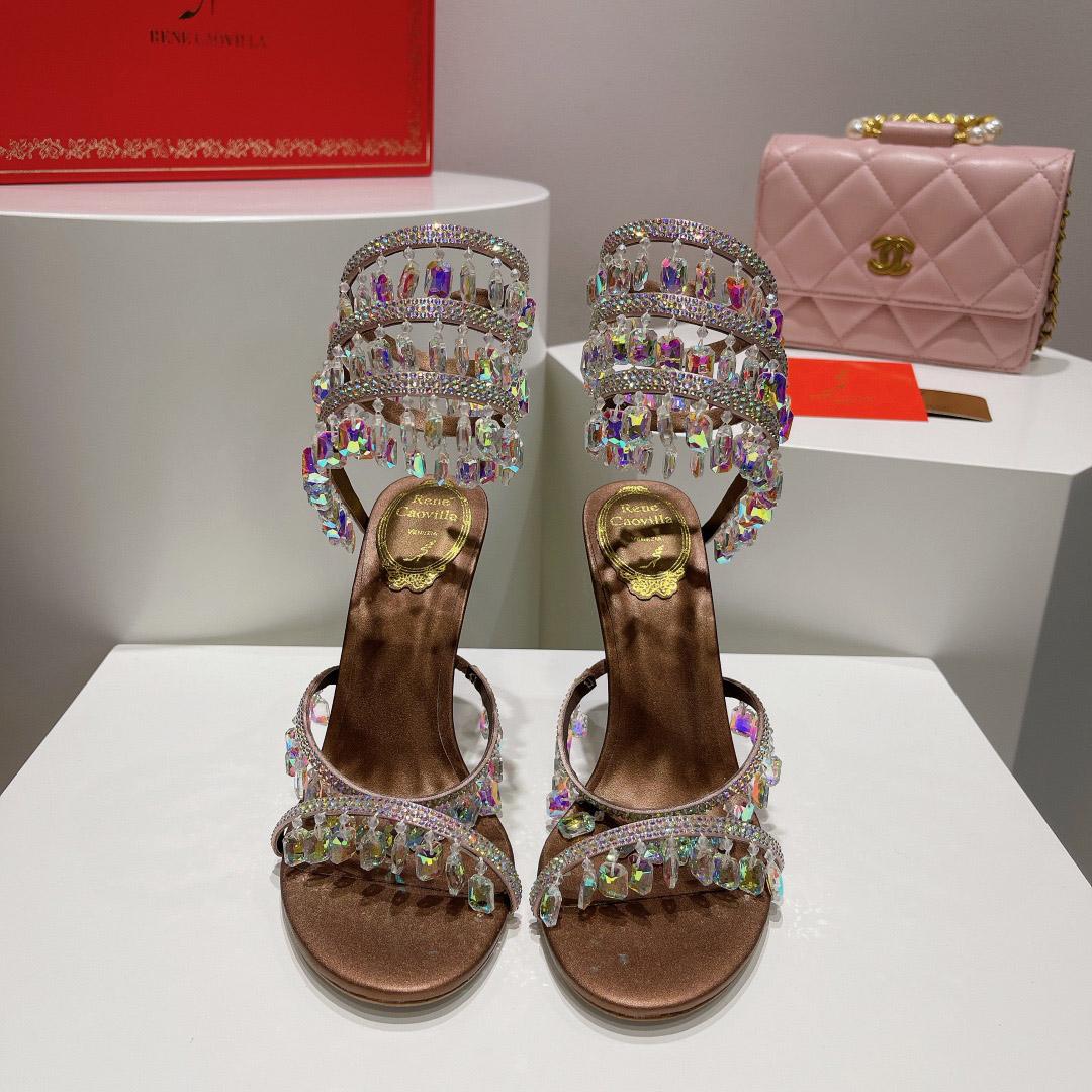 Rene Caovilla Chandelier Embellished Sandals - DopestKickz