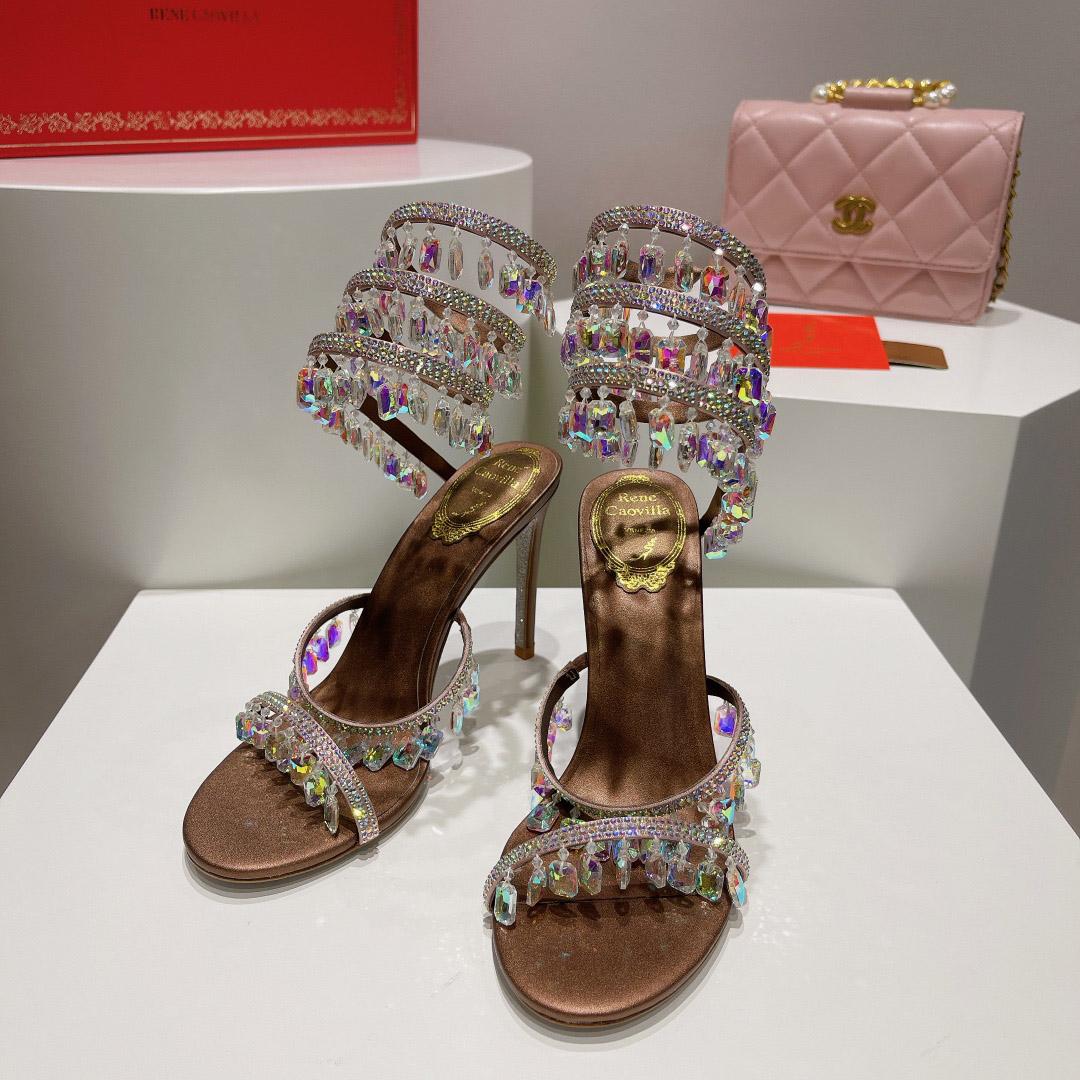 Rene Caovilla Chandelier Embellished Sandals - DopestKickz