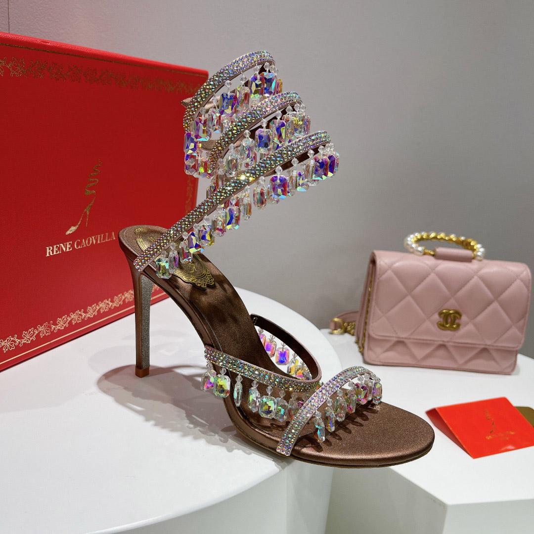 Rene Caovilla Chandelier Embellished Sandals - DopestKickz