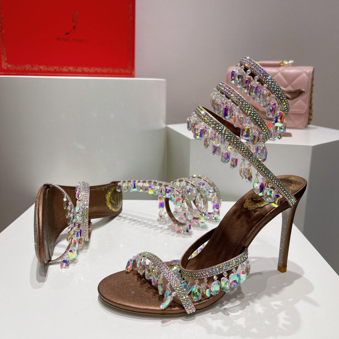 Rene Caovilla Chandelier Embellished Sandals - DopestKickz