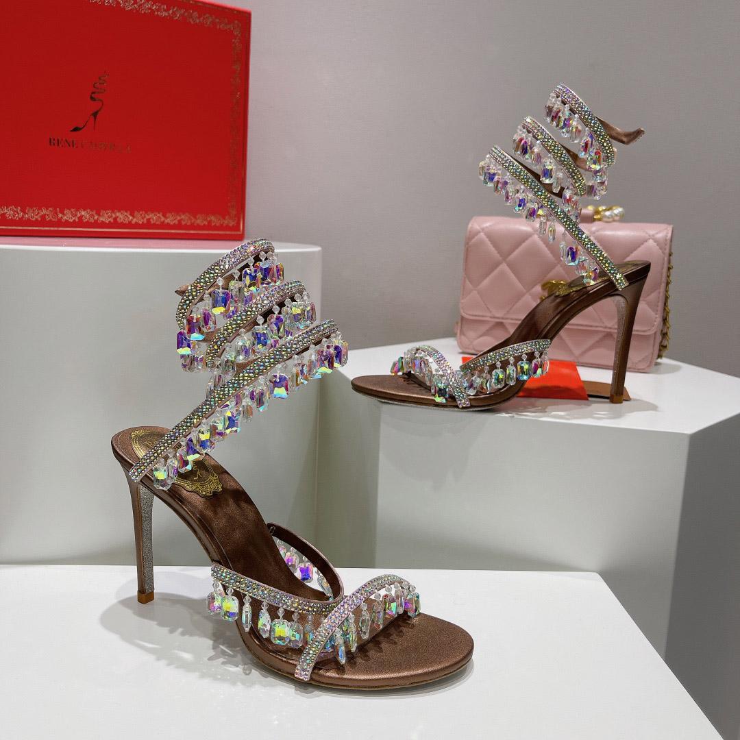 Rene Caovilla Chandelier Embellished Sandals - DopestKickz
