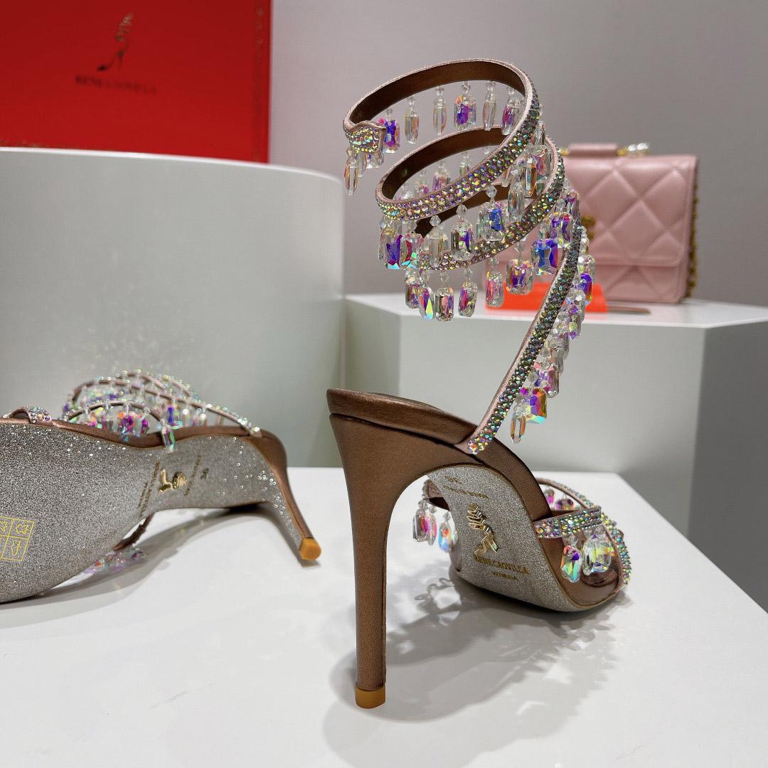 Rene Caovilla Chandelier Embellished Sandals - DopestKickz