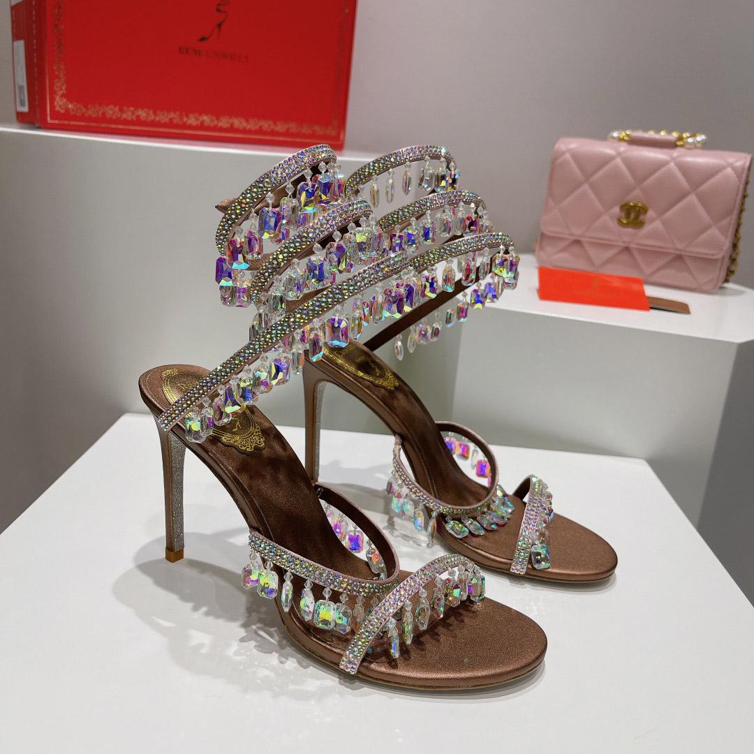 Rene Caovilla Chandelier Embellished Sandals - DopestKickz