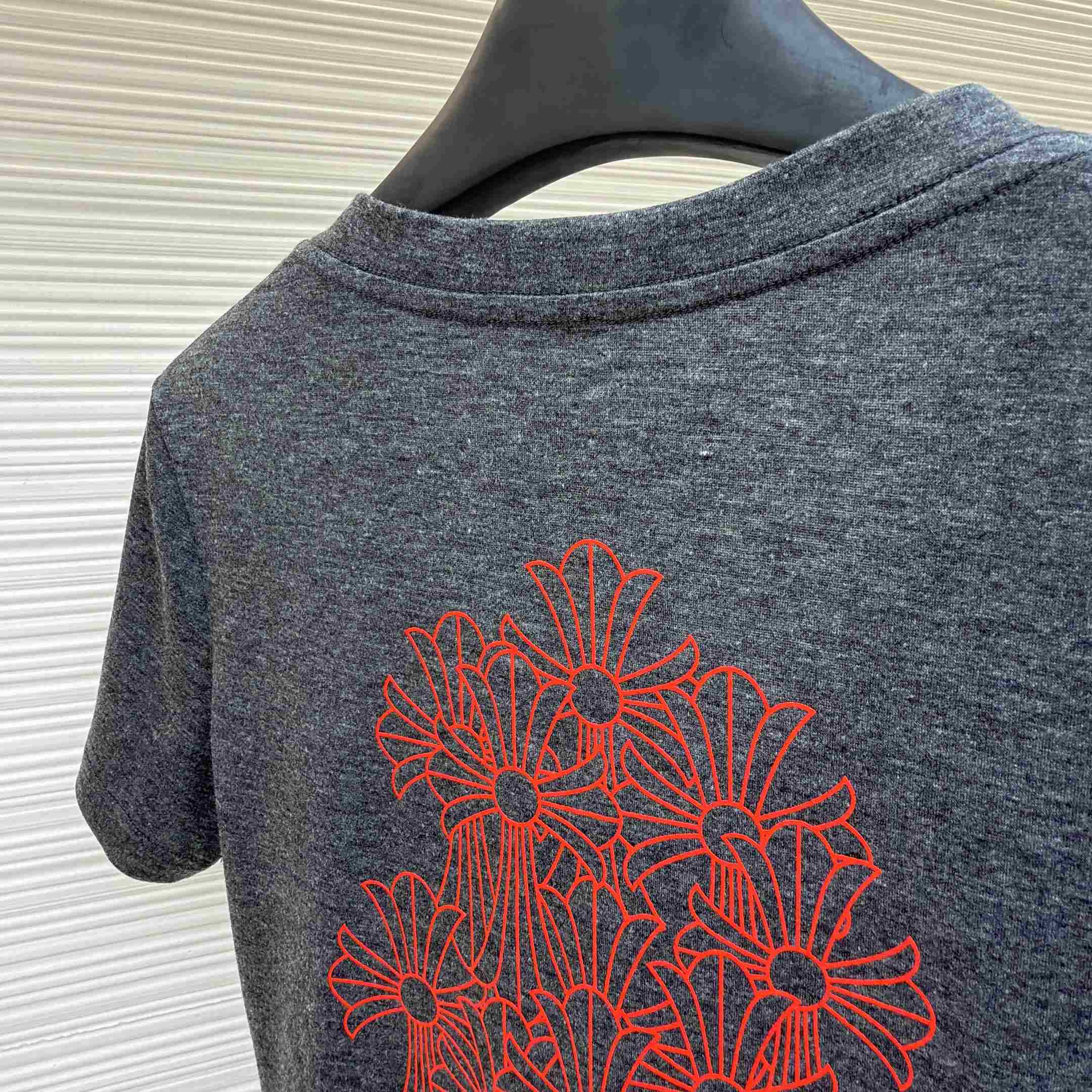 Chrome Hearts V-Neck T-Shirt 'Grey' - DopestKickz