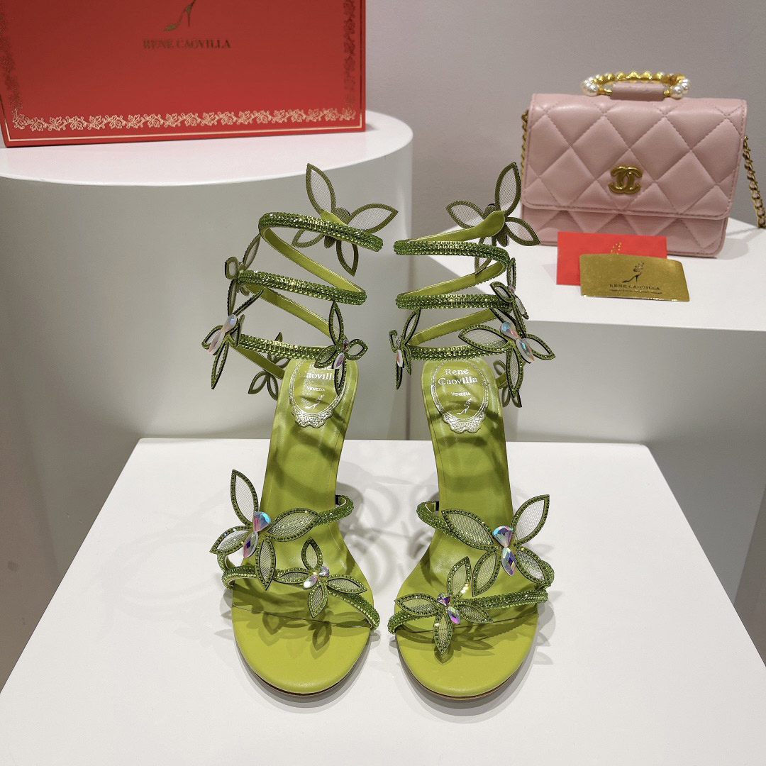 Rene Caovilla Embellished Margot Sandals - DopestKickz