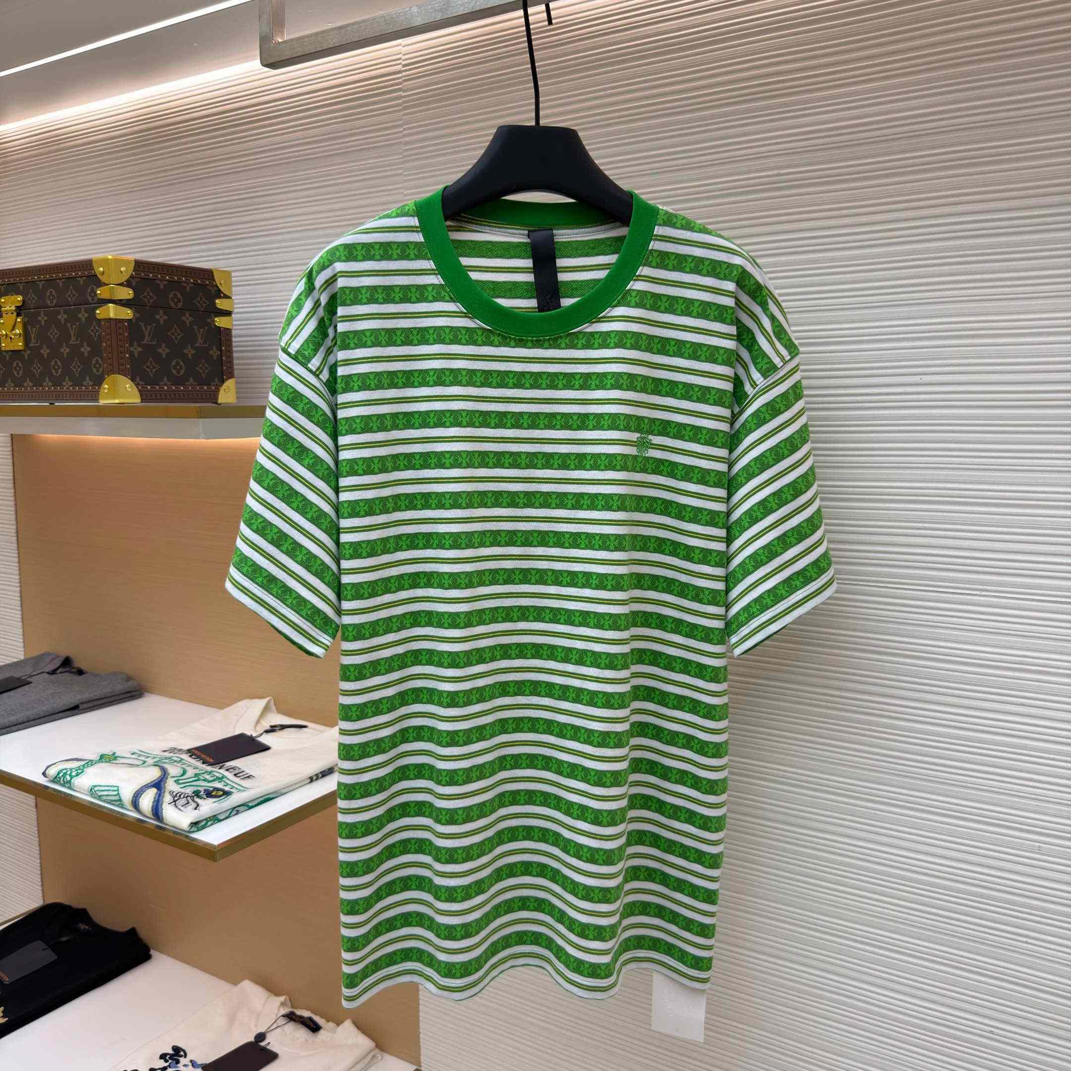 Chrome Hearts Stripe Logo Tee  - DopestKickz