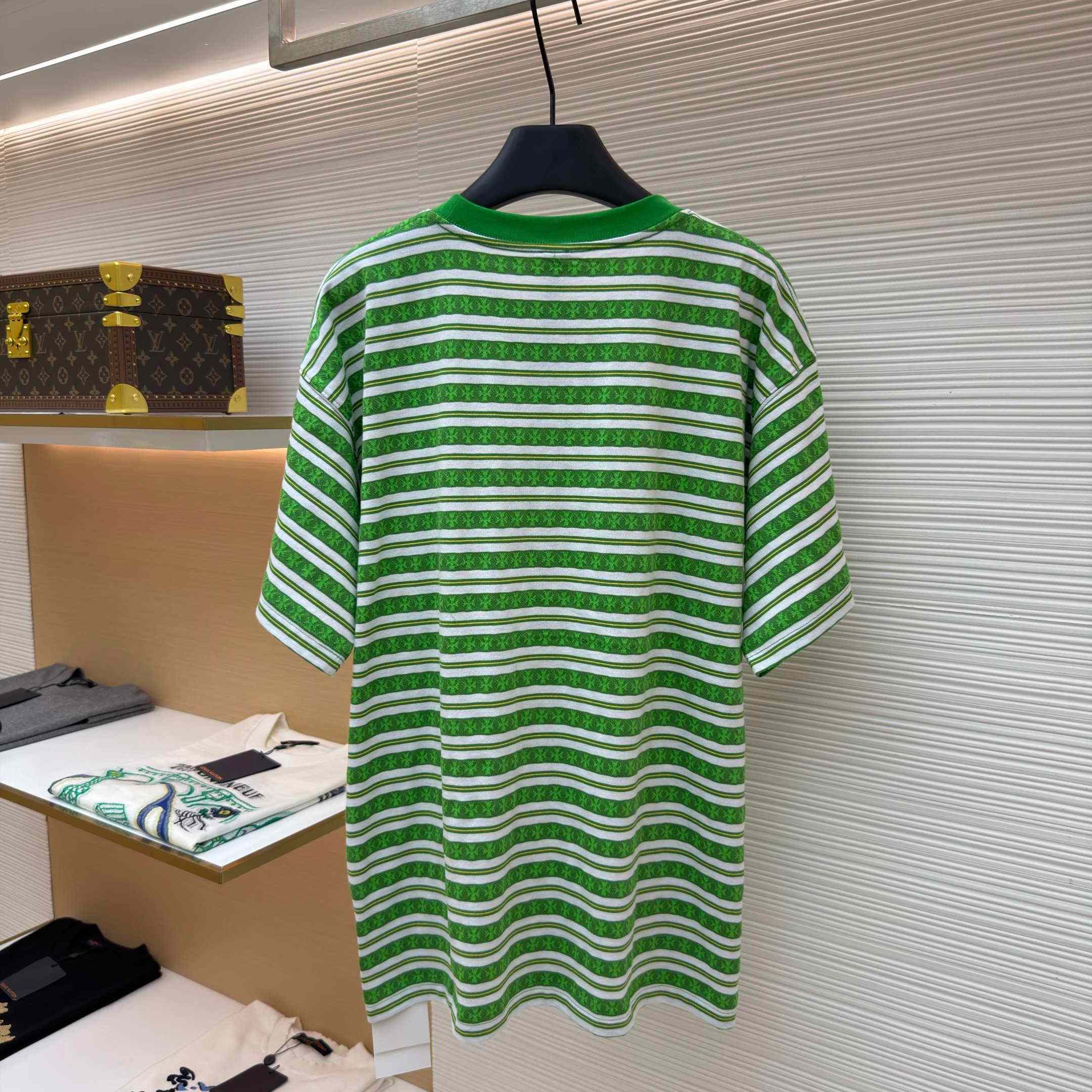 Chrome Hearts Stripe Logo Tee  - DopestKickz