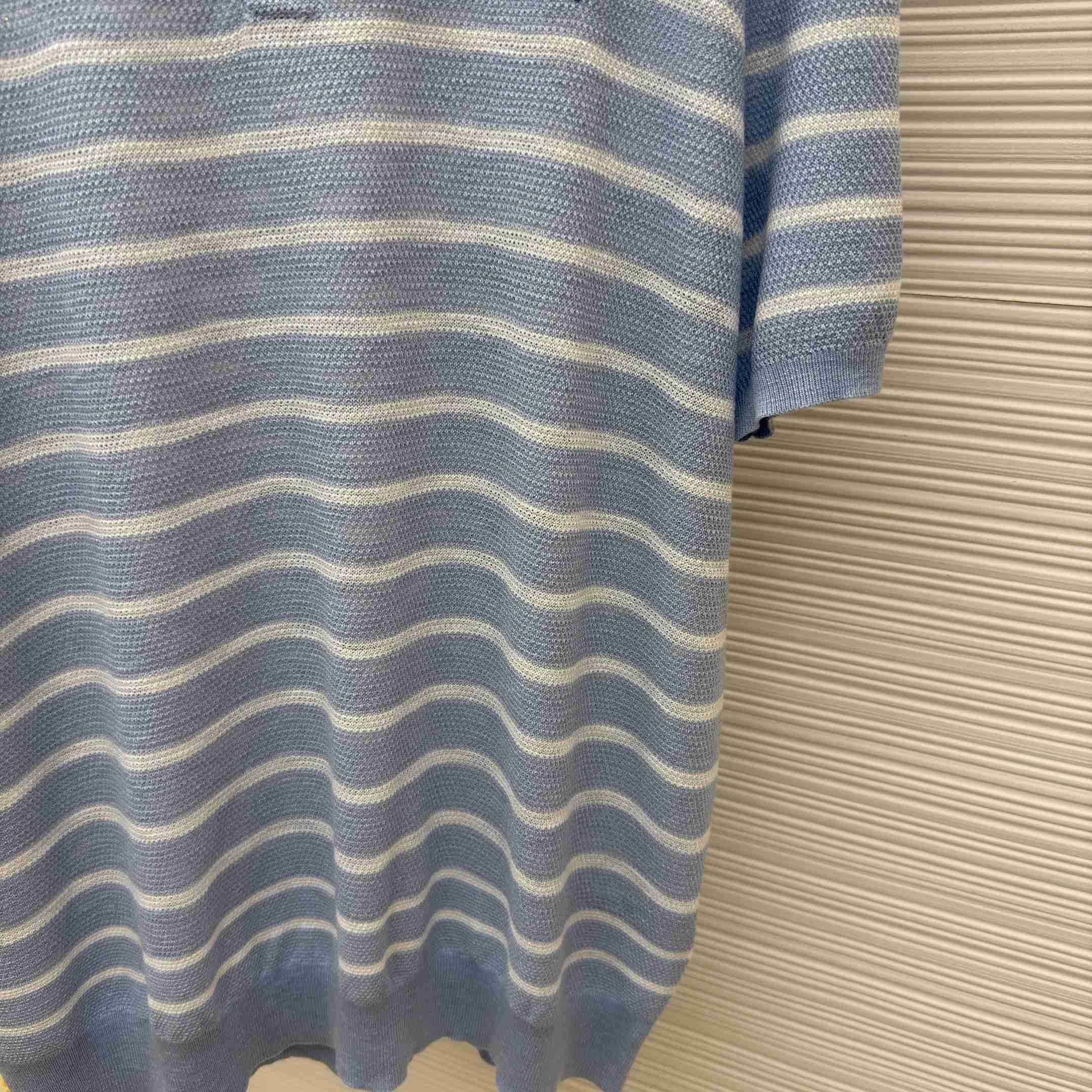 Ralph Lauren Striped Cotton-Linen Polo Sweater - DopestKickz