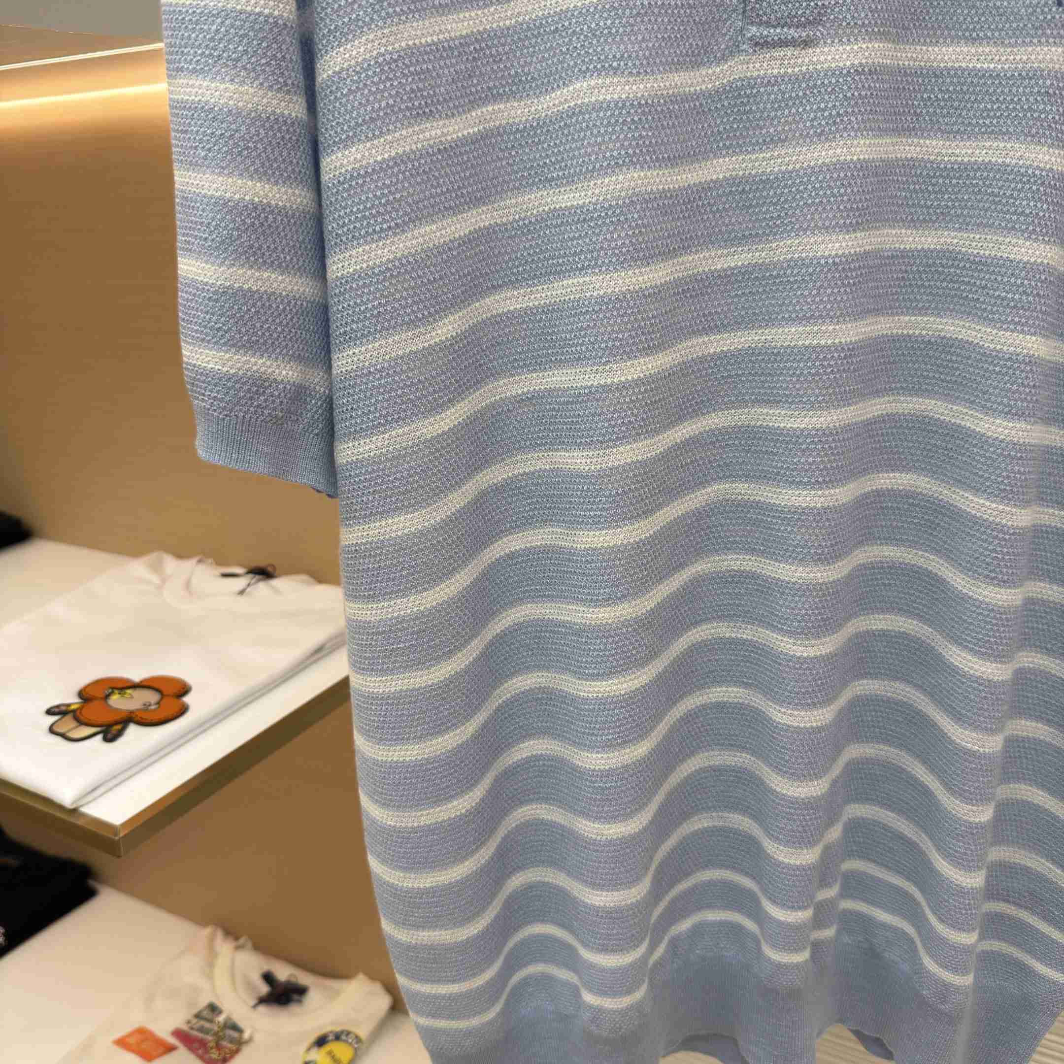 Ralph Lauren Striped Cotton-Linen Polo Sweater - DopestKickz