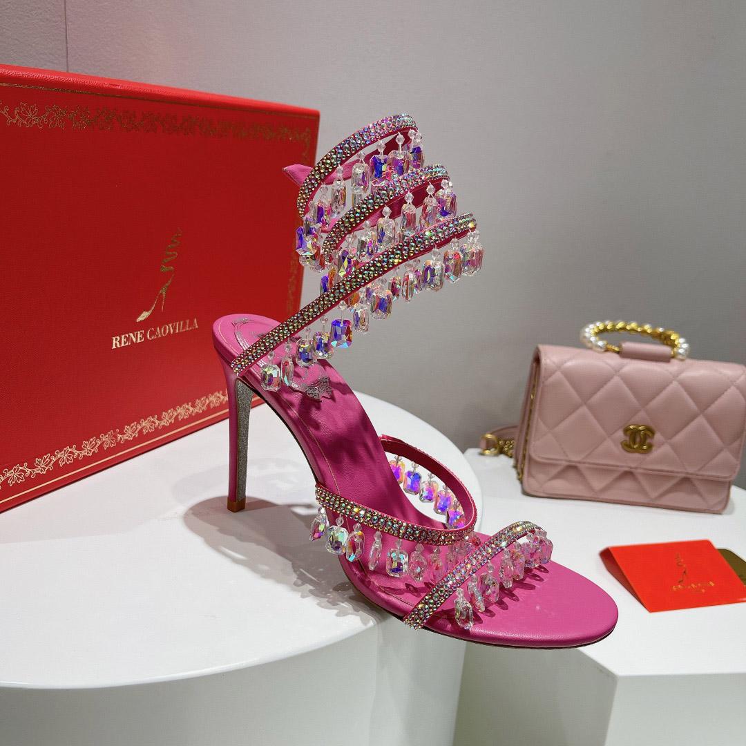 Rene Caovilla Chandelier Embellished Sandals - DopestKickz