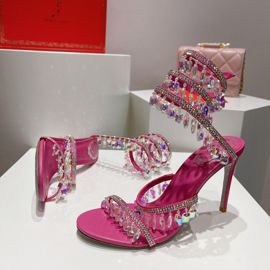 Rene Caovilla Chandelier Embellished Sandals - DopestKickz