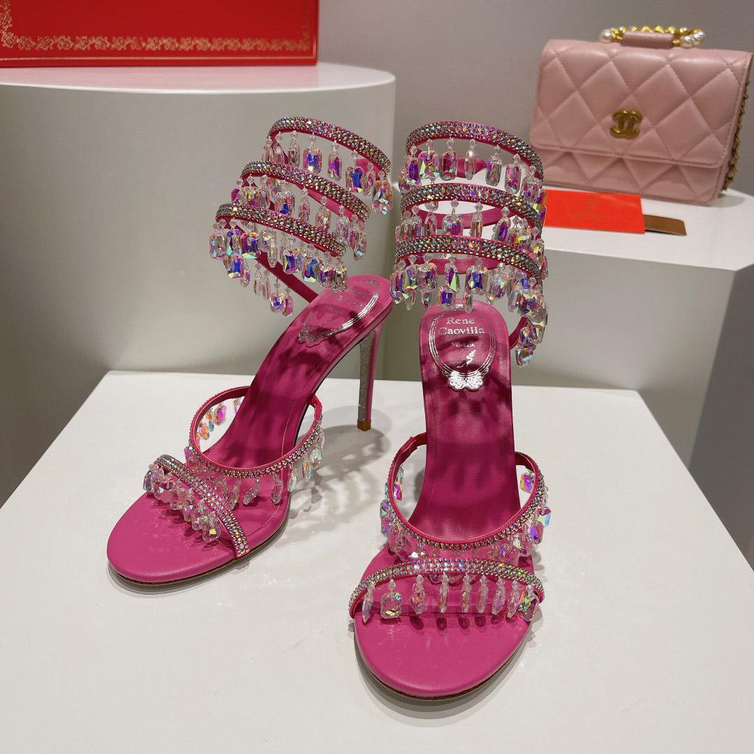 Rene Caovilla Chandelier Embellished Sandals - DopestKickz