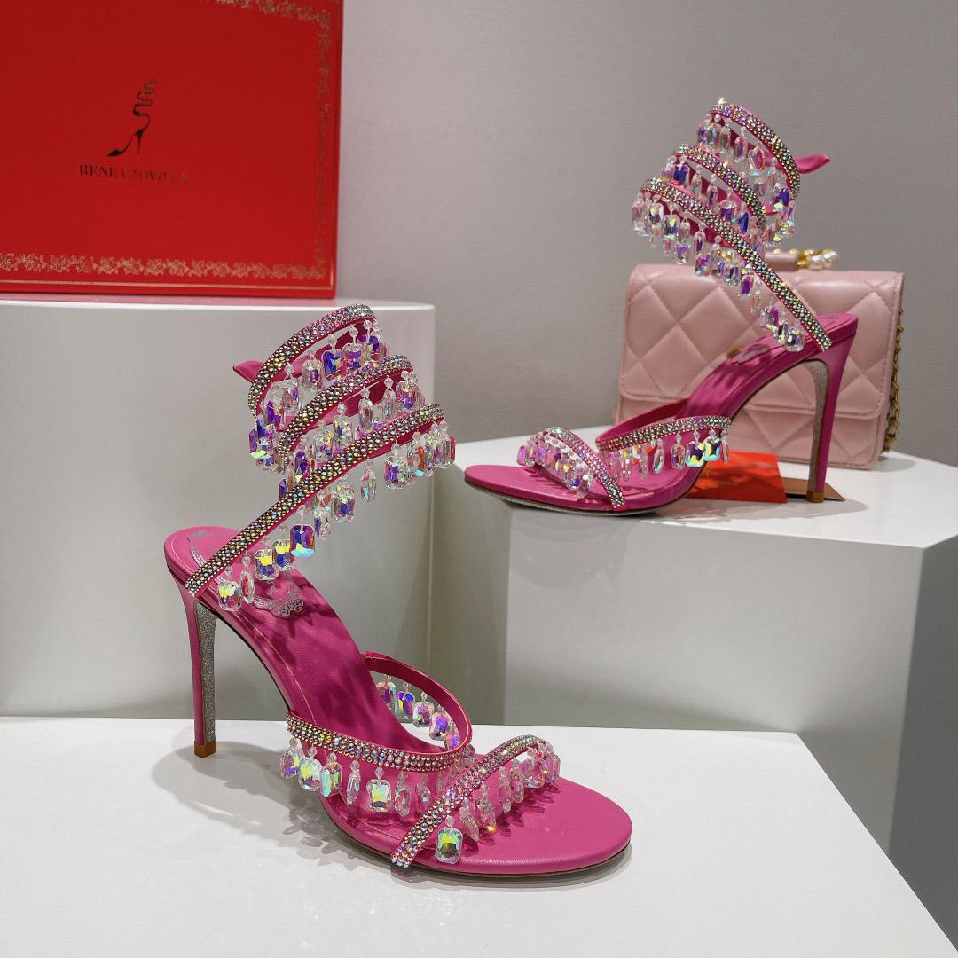 Rene Caovilla Chandelier Embellished Sandals - DopestKickz