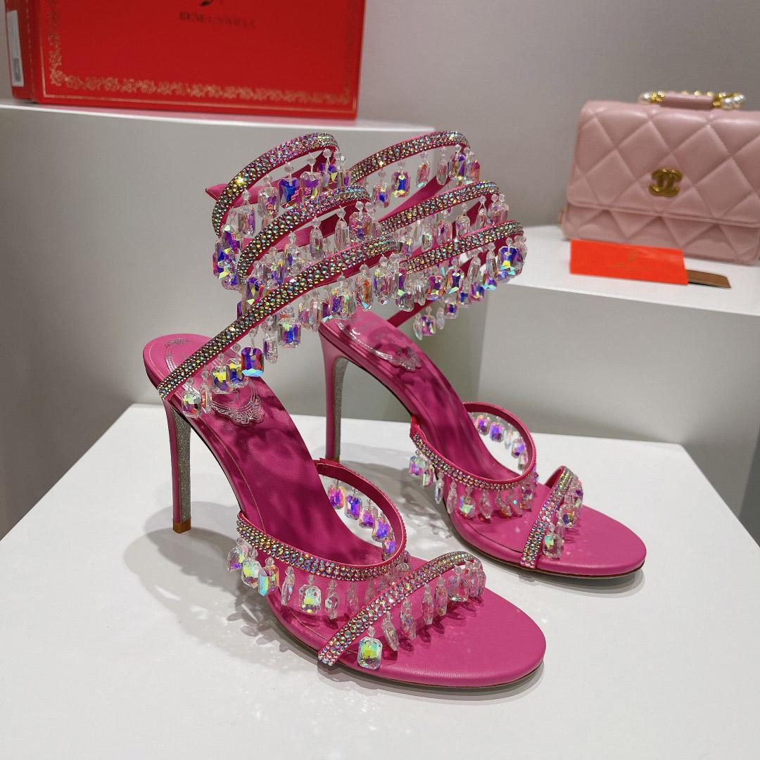 Rene Caovilla Chandelier Embellished Sandals - DopestKickz