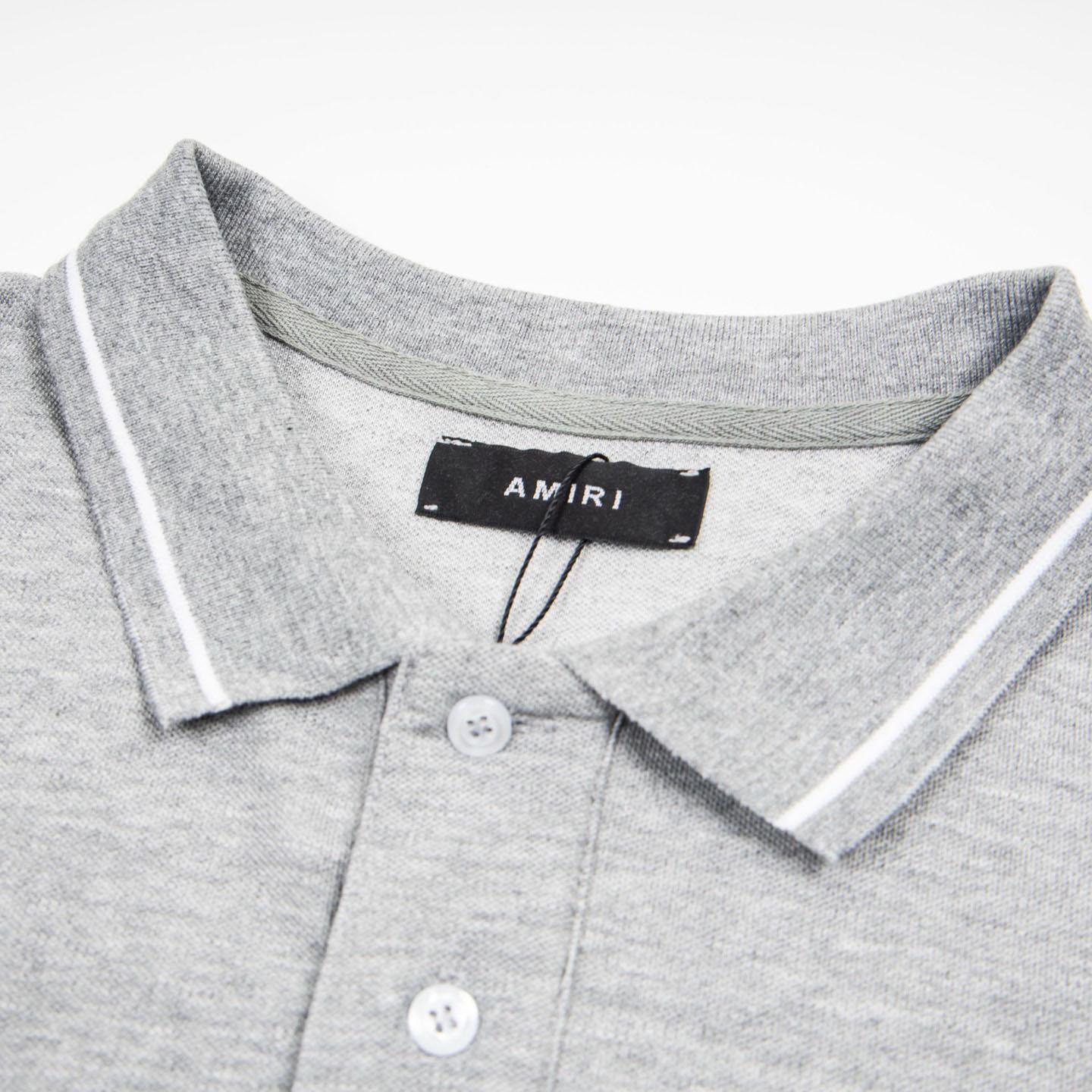 Amiri  Logo Embroidered Polo T-shirt - DopestKickz