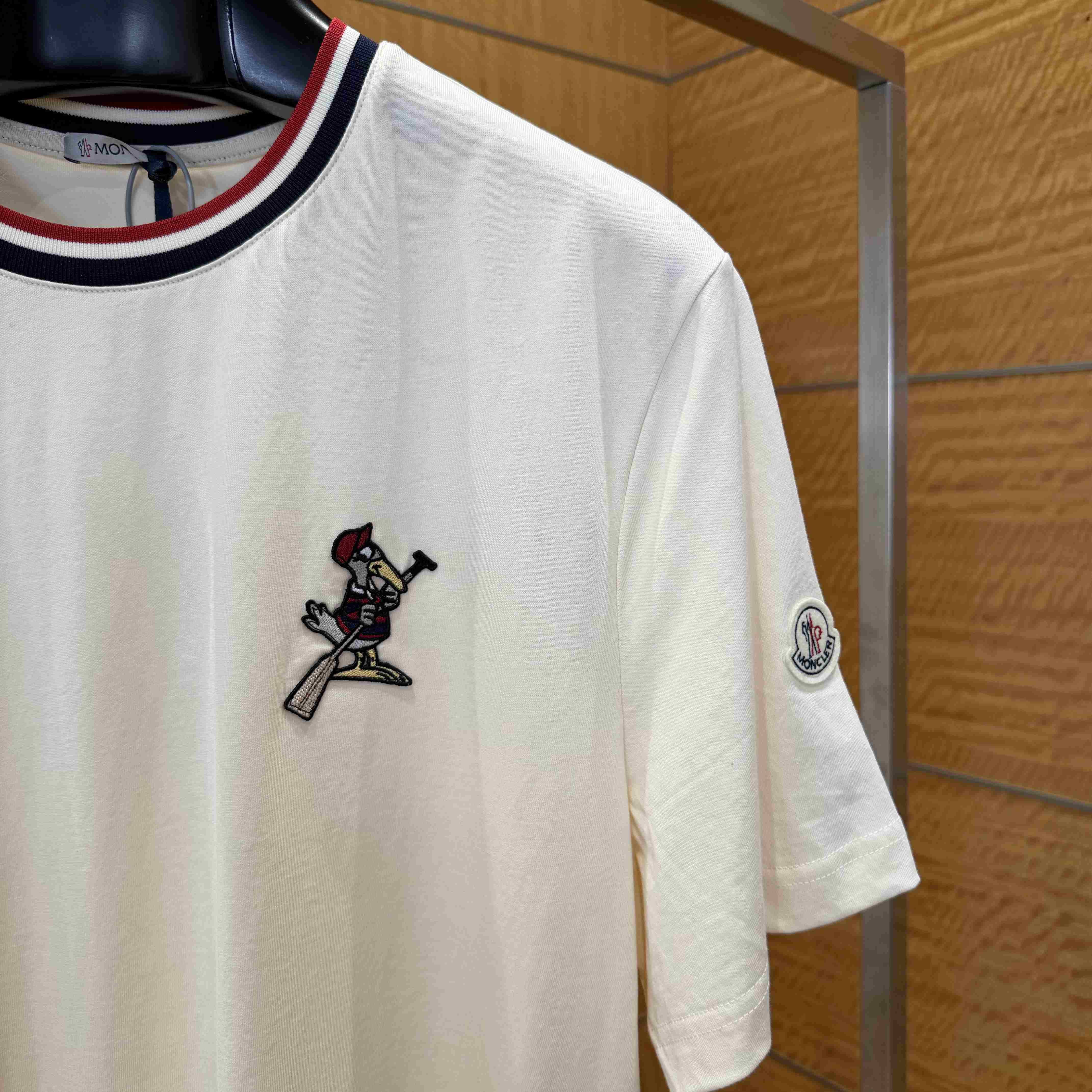 Moncler MonDuck Logo Patch Cotton T-Shirt - DopestKickz