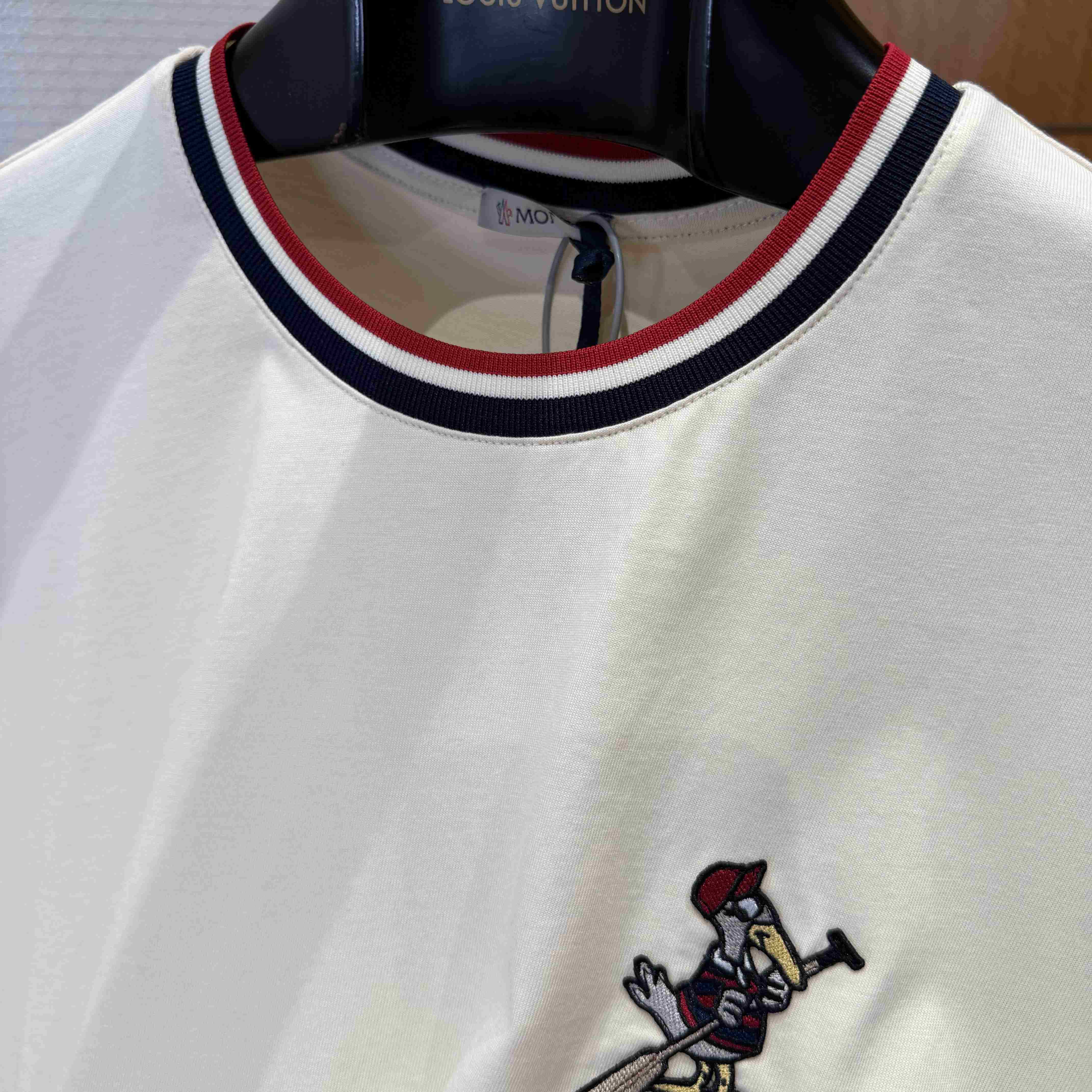 Moncler MonDuck Logo Patch Cotton T-Shirt - DopestKickz