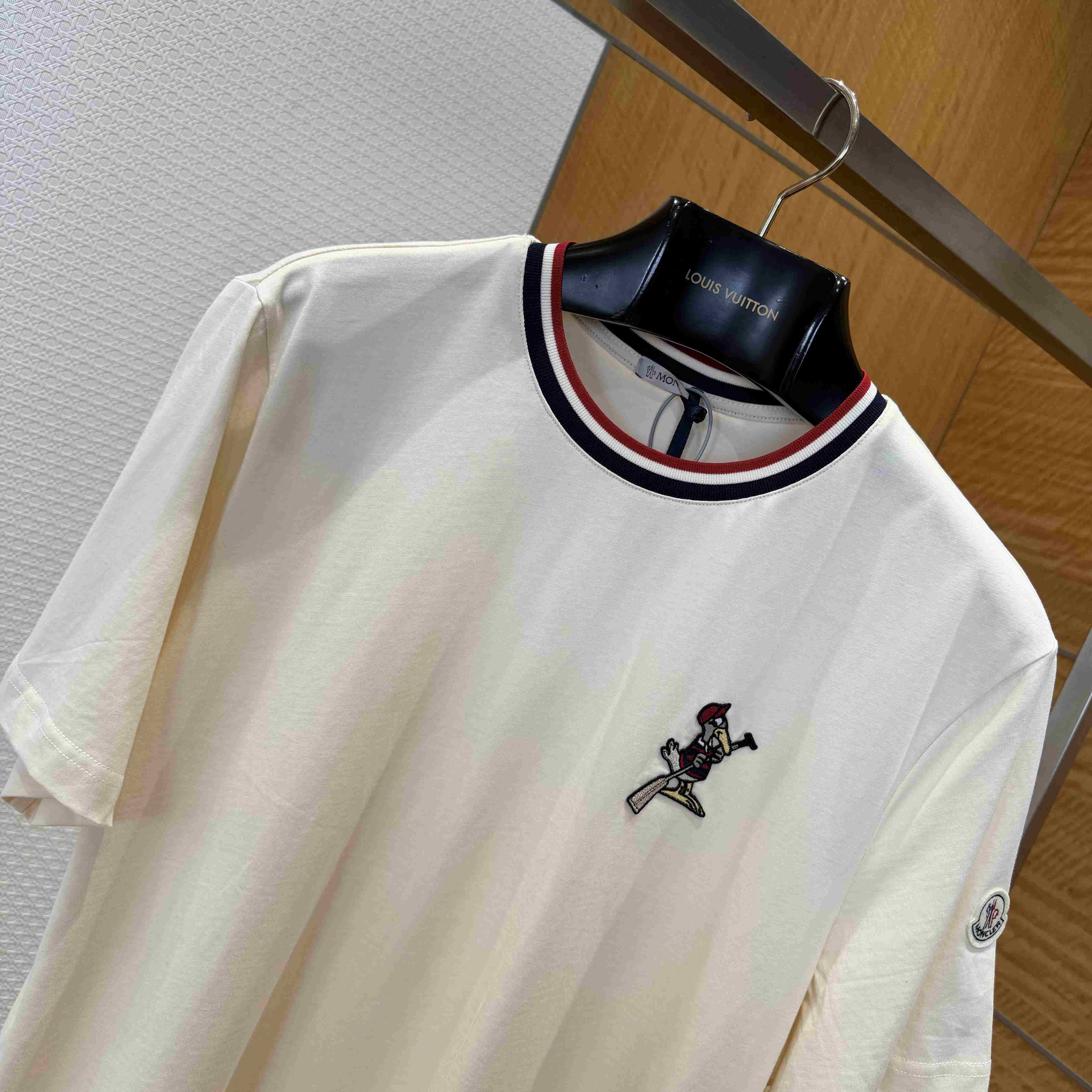 Moncler MonDuck Logo Patch Cotton T-Shirt - DopestKickz