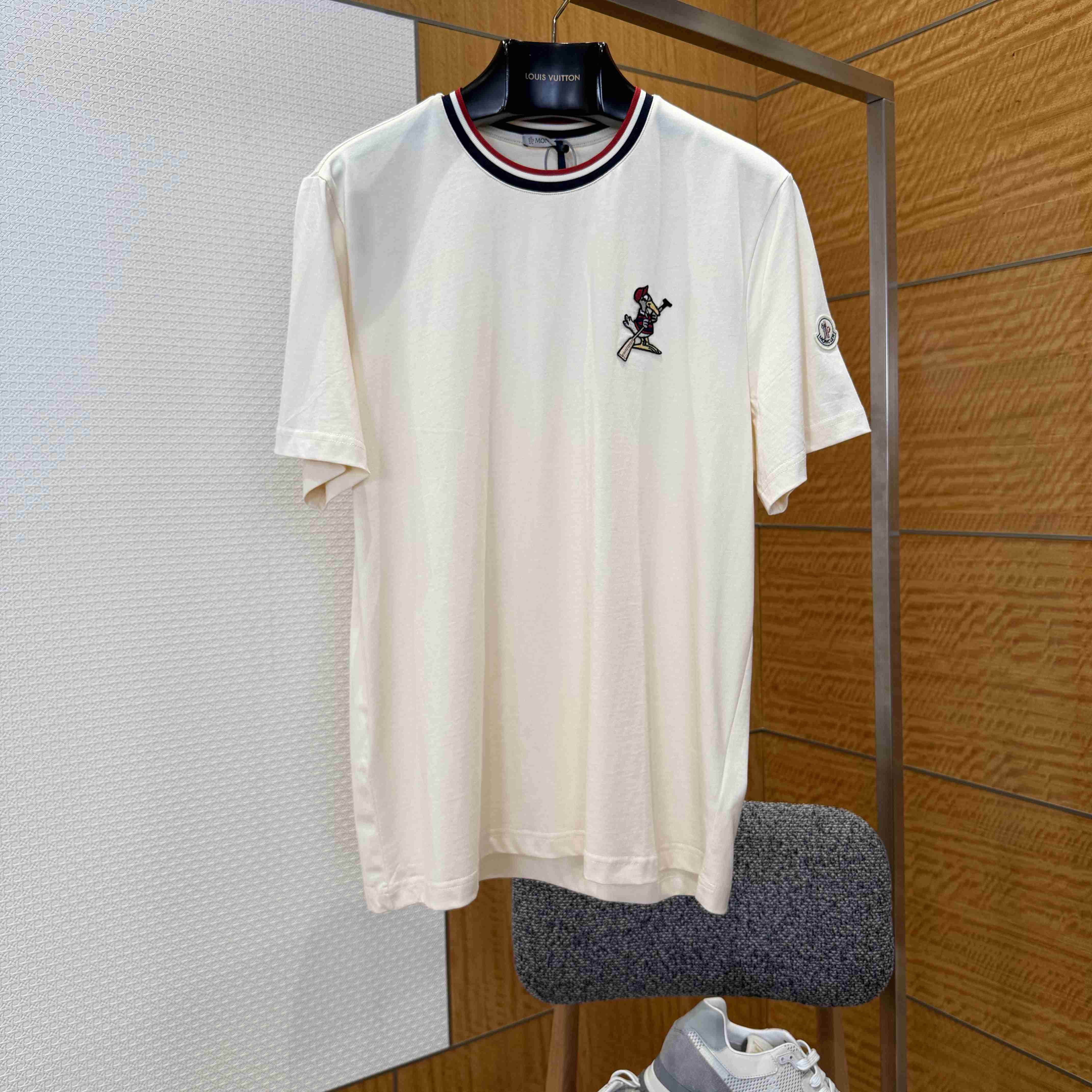 Moncler MonDuck Logo Patch Cotton T-Shirt - DopestKickz